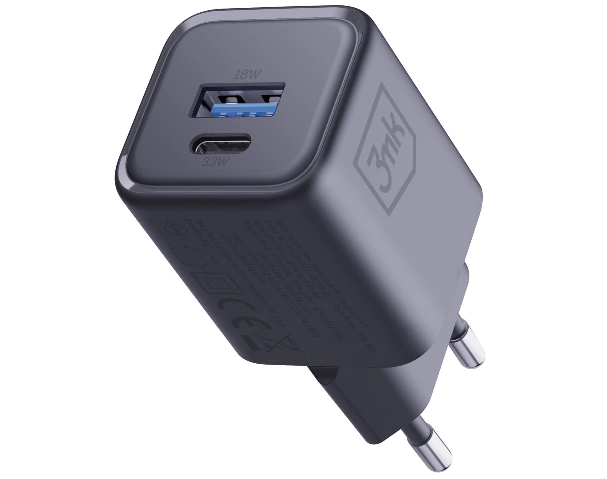 Ładowarka sieciowa 3MK Hyper GaN PD Charger 33W Czarny