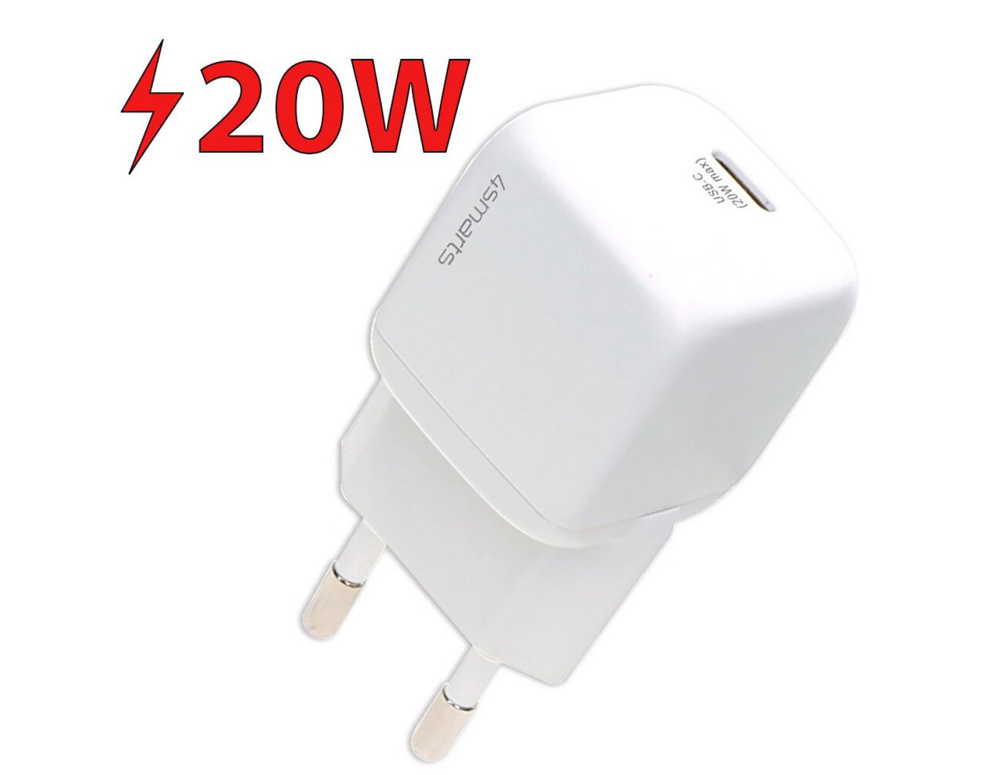 Ładowarka sieciowa 4SMARTS VoltPlug 20W Biały