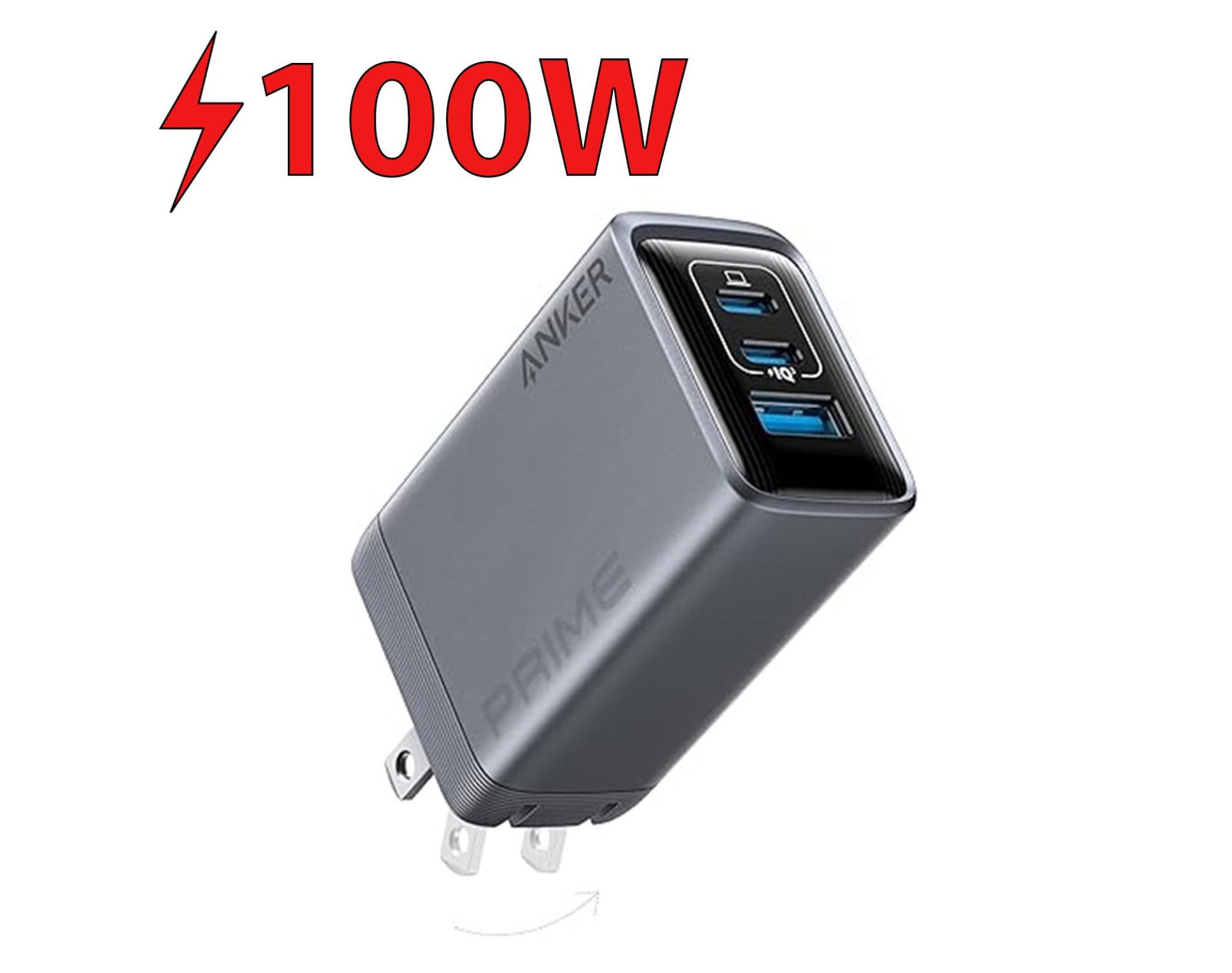 Ładowarka sieciowa ANKER Prime 100W GaN Srebrny