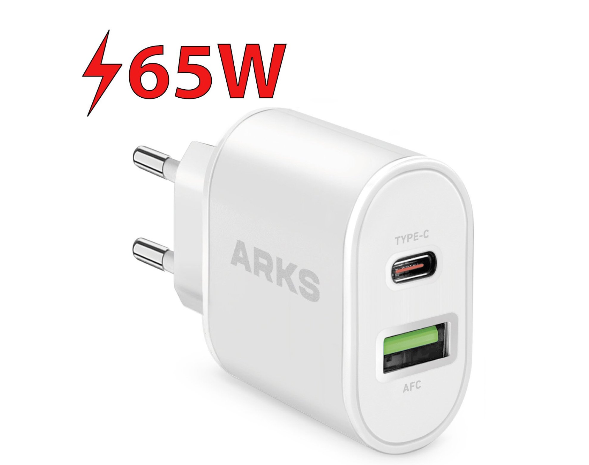Ładowarka sieciowa ARKS ARTR1USBTC 65W Biały