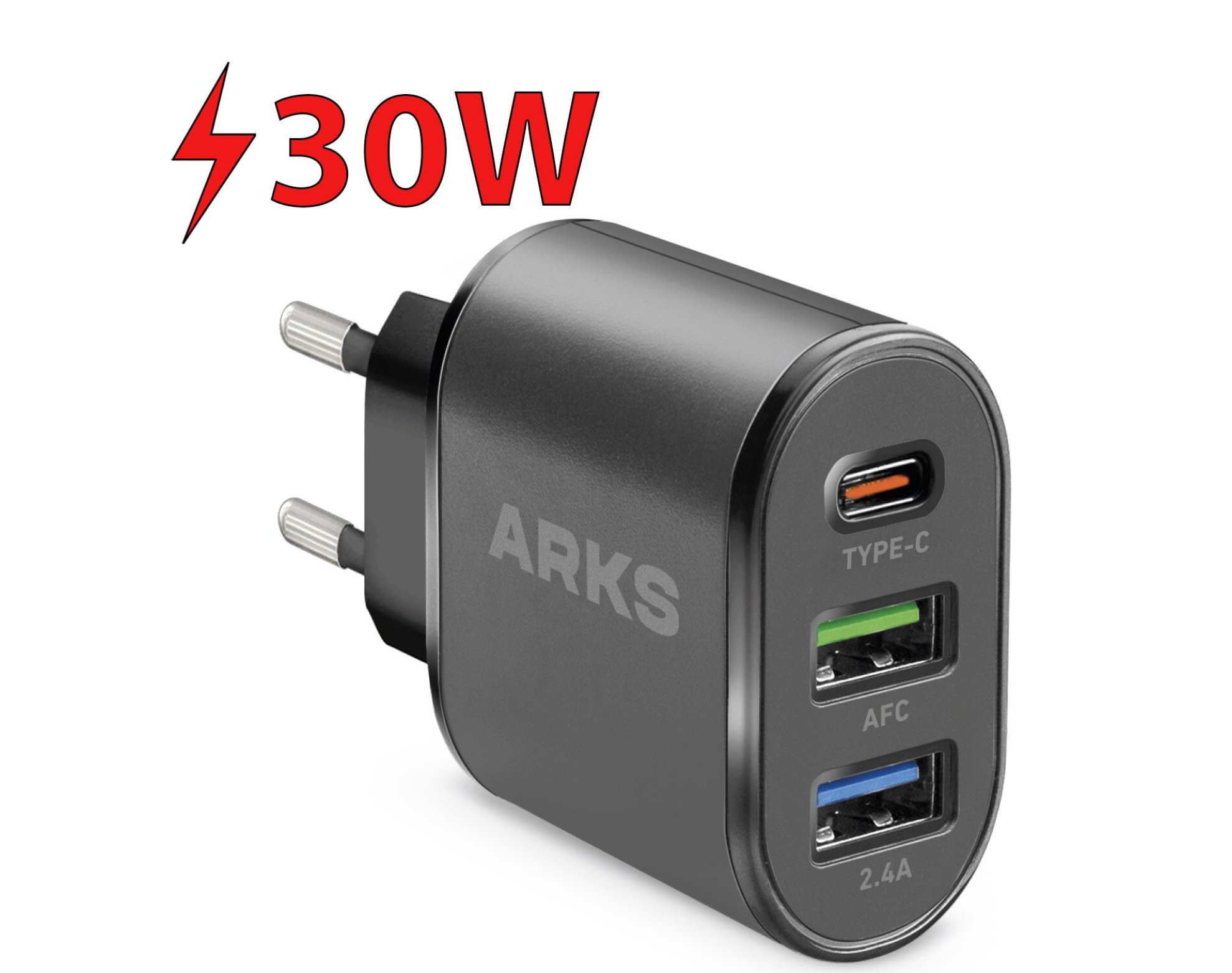 Ładowarka sieciowa ARKS ARTR2USBTCPD30W 30W Czarny