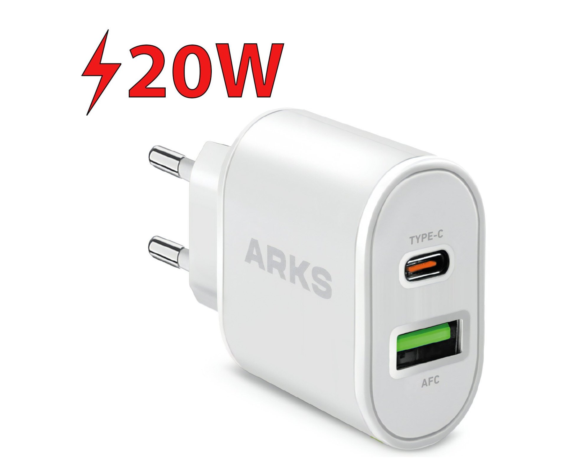 Ładowarka sieciowa ARKS ARTRPD20W 20W Biały
