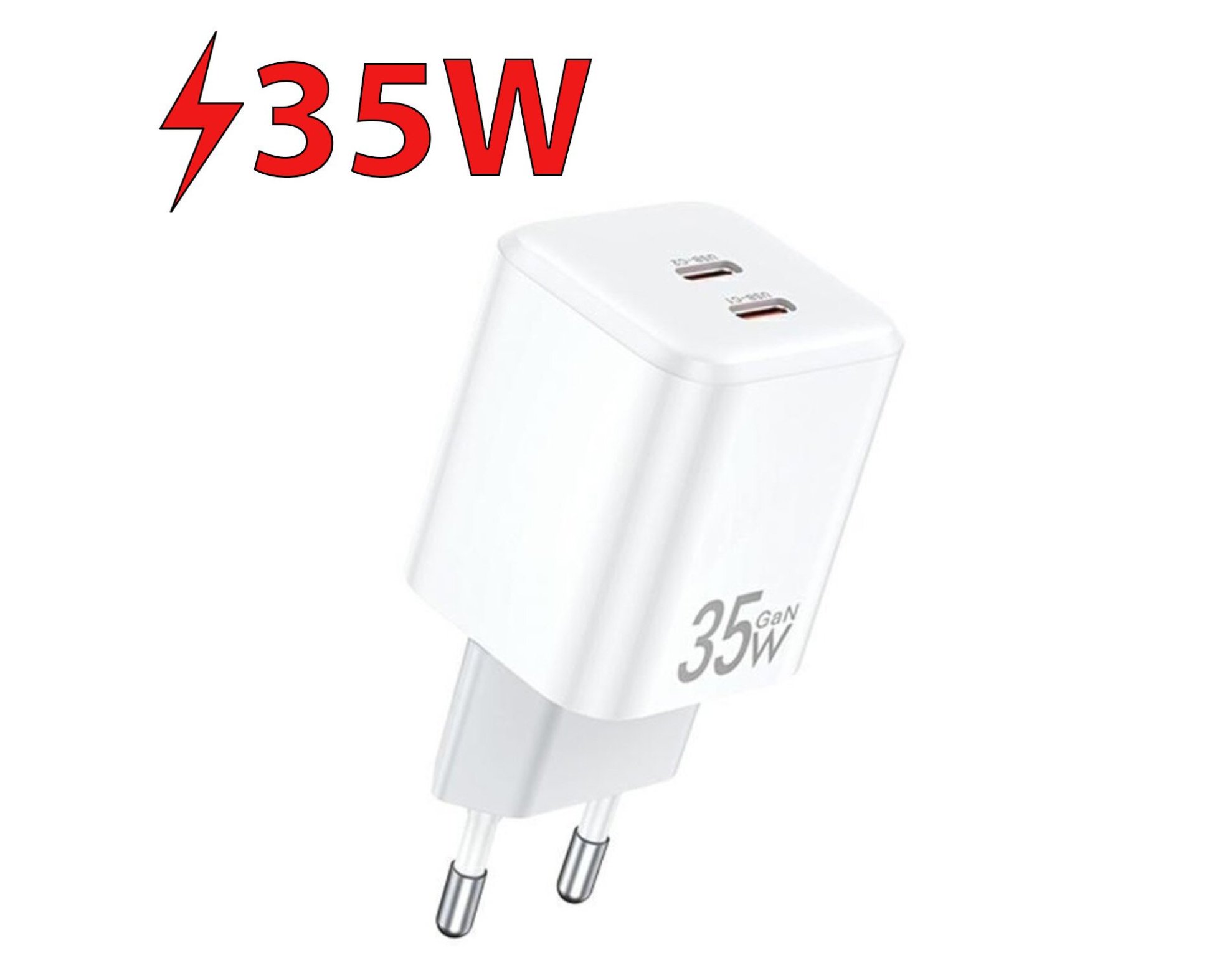 Ładowarka sieciowa AWEI PD65-EU GaN 35W Biały