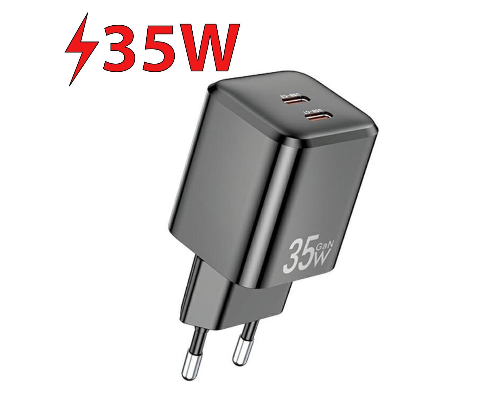 Ładowarka sieciowa AWEI PD65-EU GaN 35W Czarny