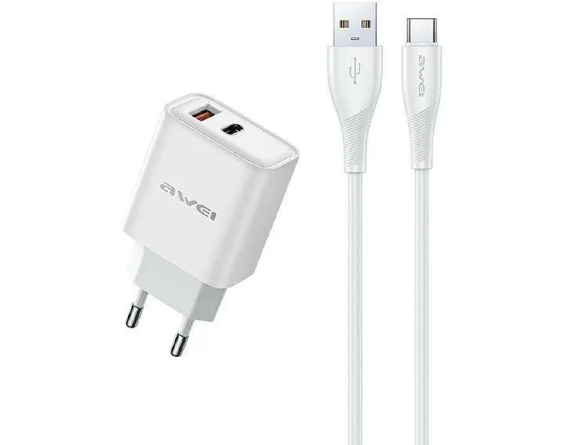 Ładowarka sieciowa AWEI PD81T-EU GaN 22.5W Biały