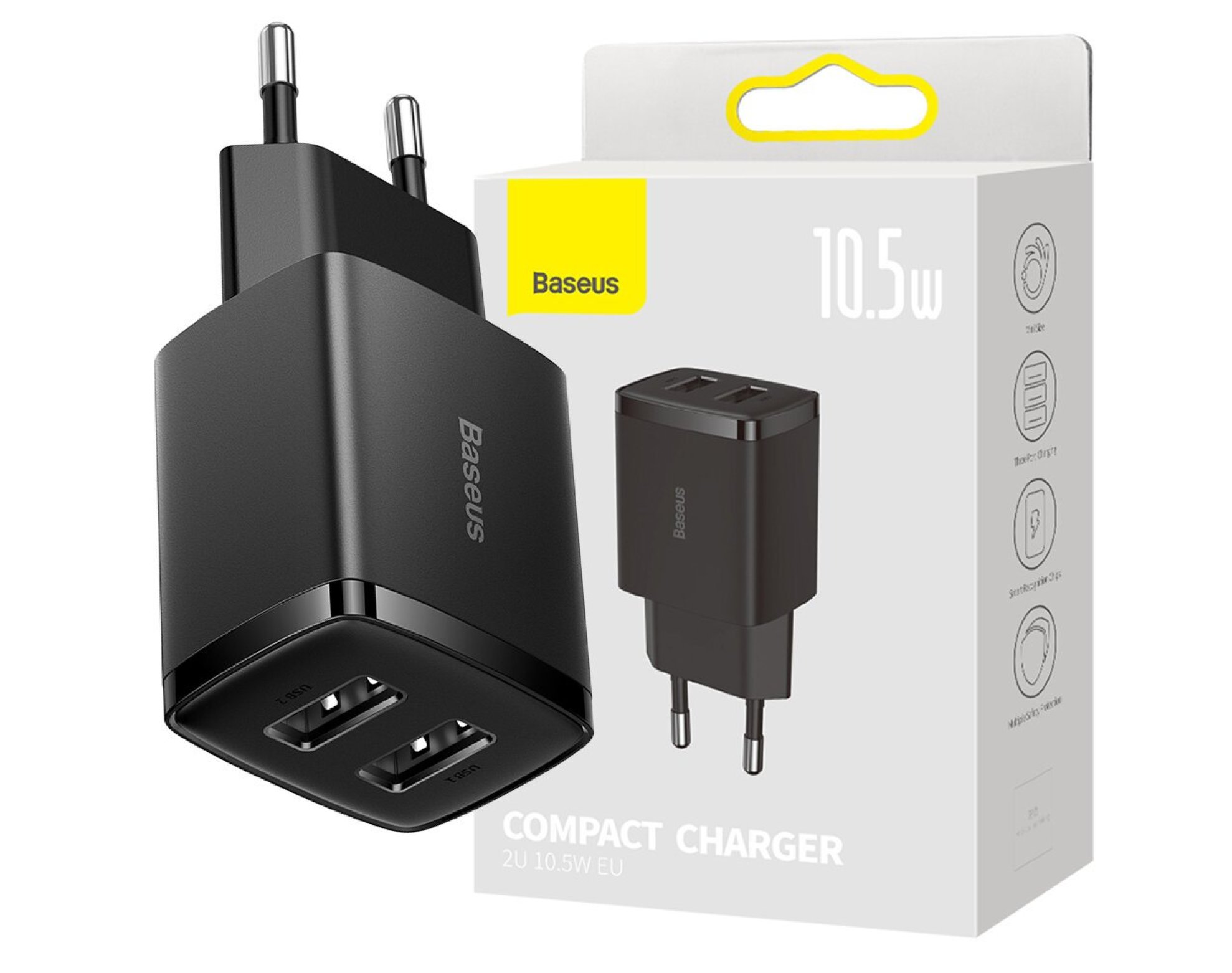 Ładowarka sieciowa BASEUS Compact 10.5W Czarny