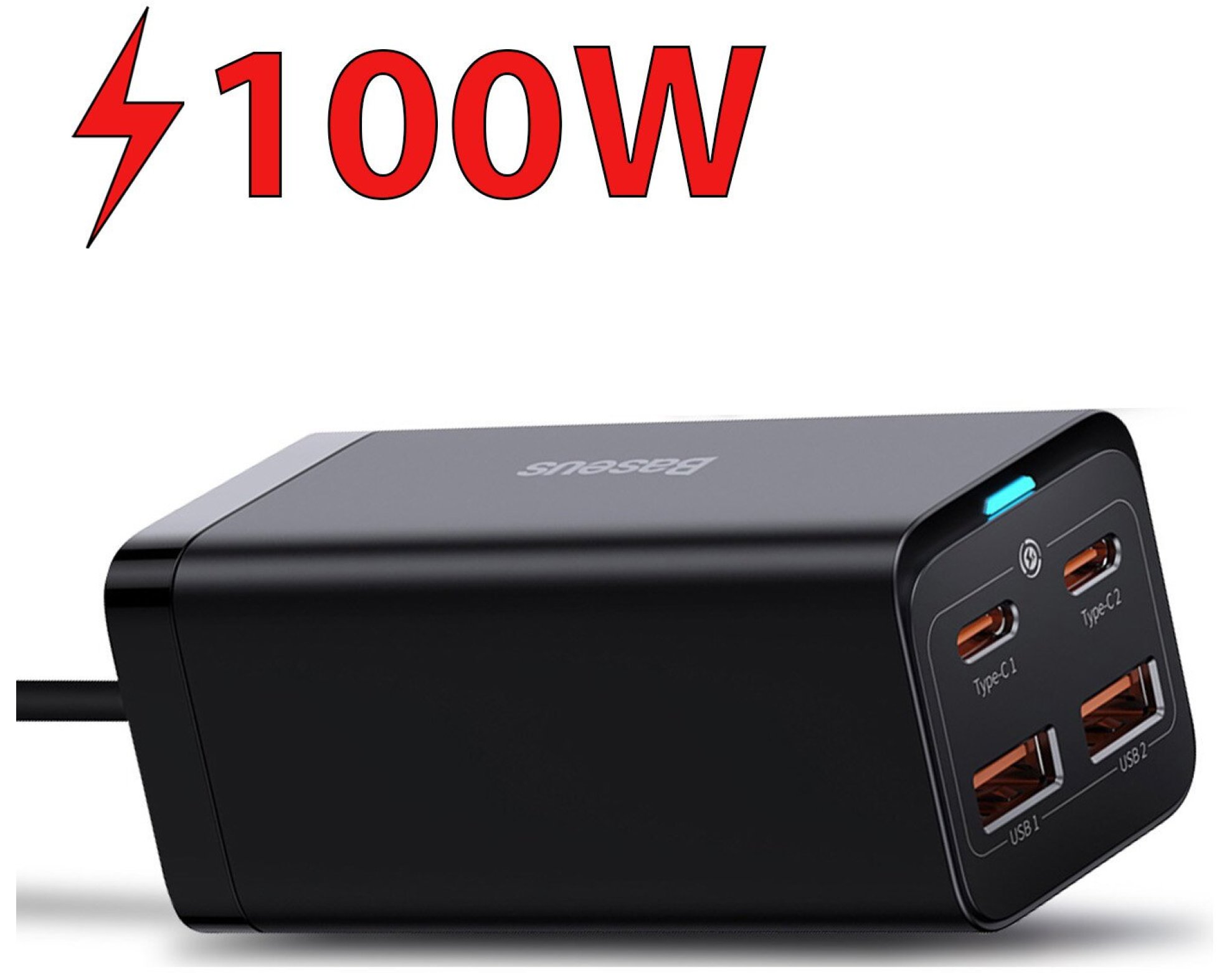 Ładowarka sieciowa BASEUS GaN3 Pro 100W Czarny