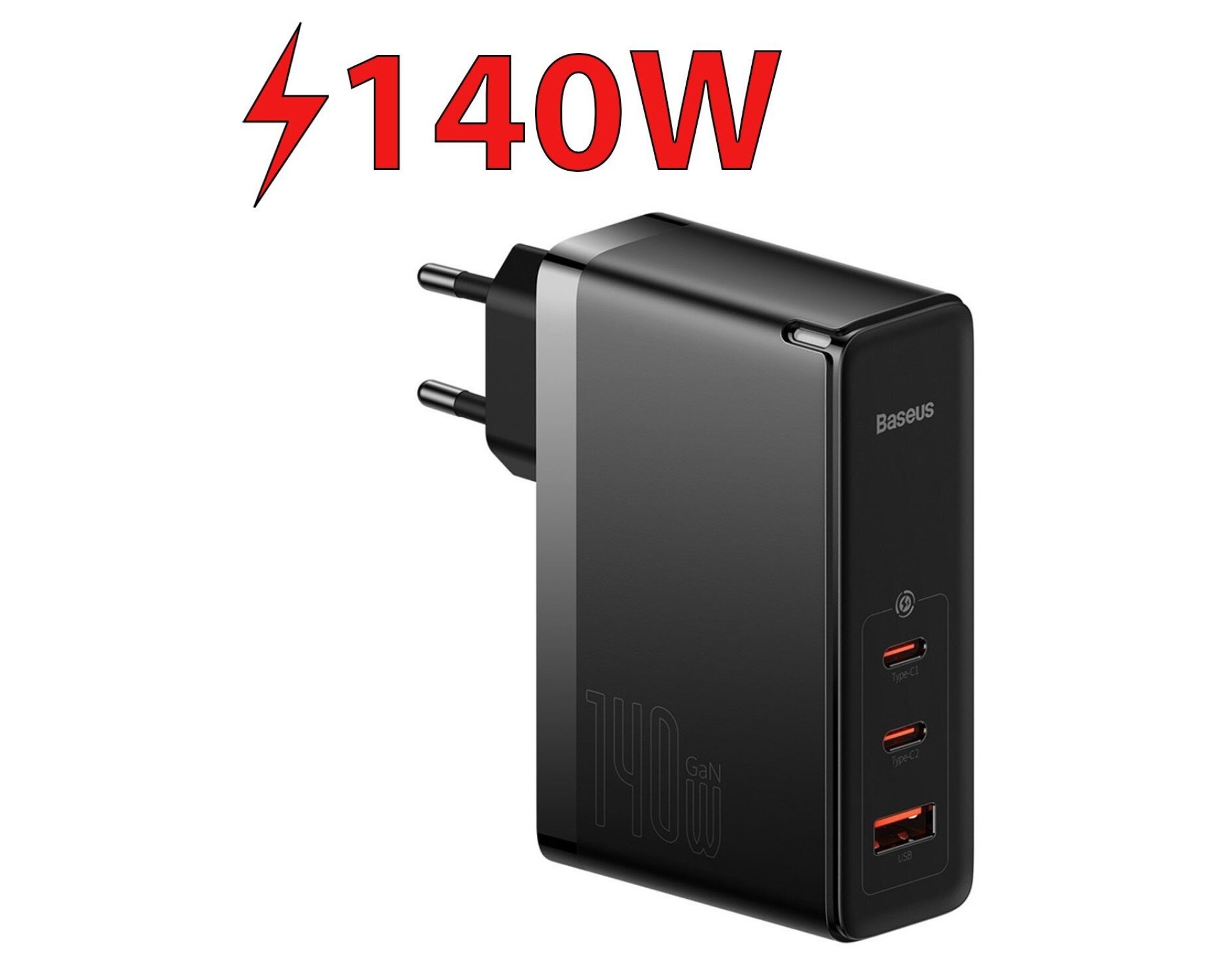 Ładowarka sieciowa BASEUS GaN5 Pro 140W Czarny