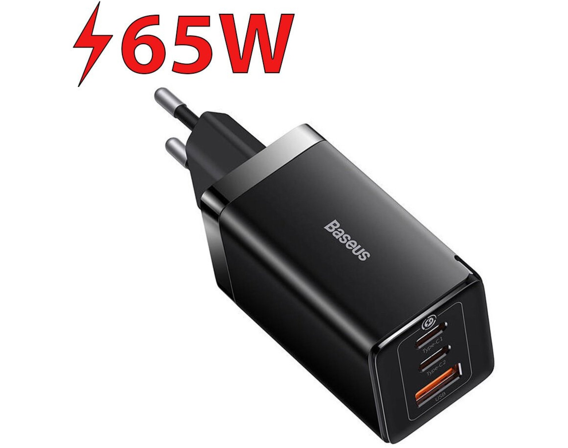 Ładowarka sieciowa BASEUS GaN5 Pro 65W Czarny