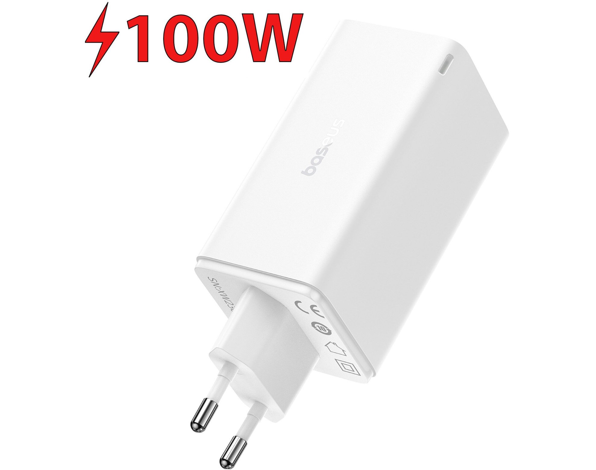Ładowarka sieciowa BASEUS GaN6 Pro 100W Biały
