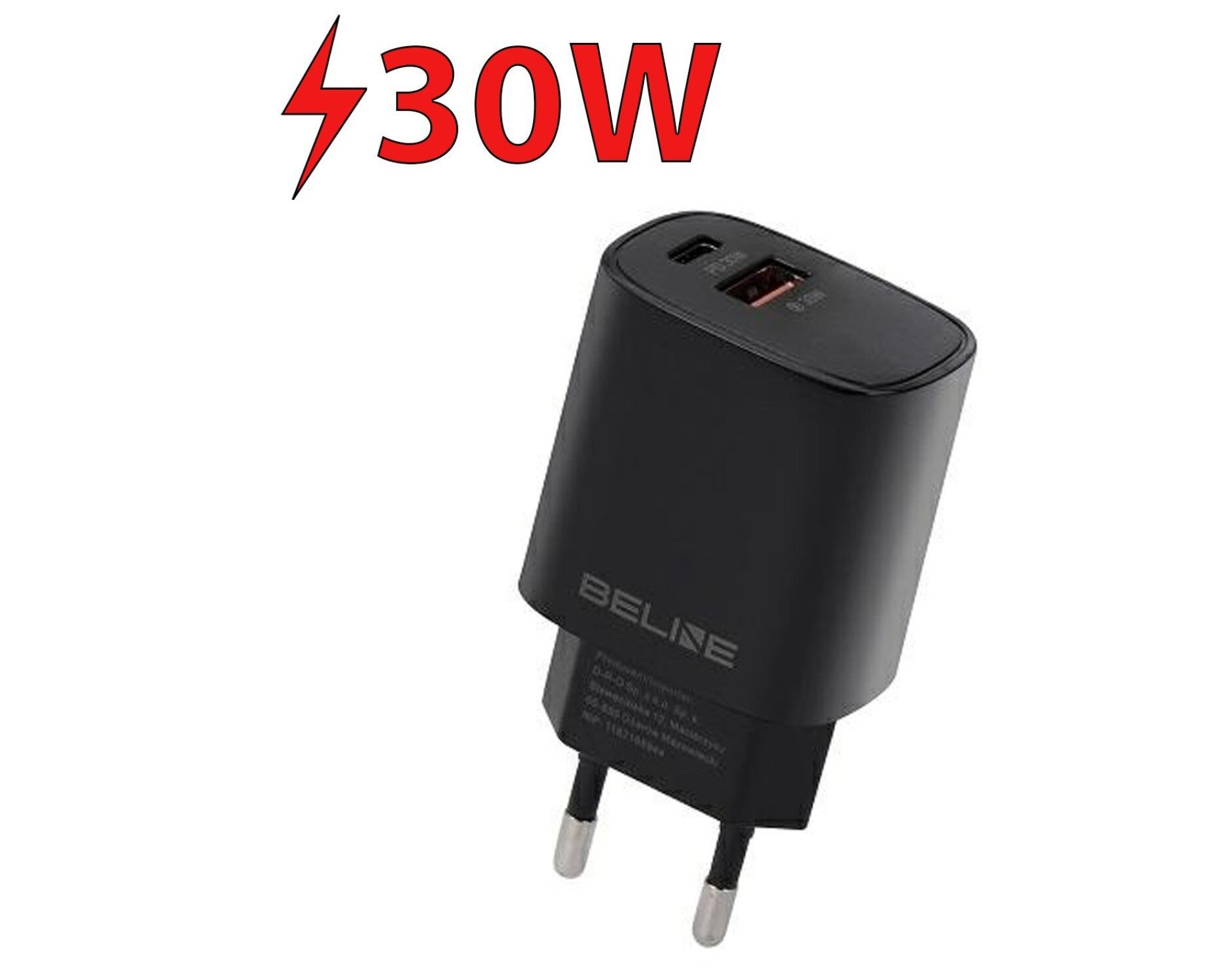 Ładowarka sieciowa BELINE BLN2CB30 30W Czarny