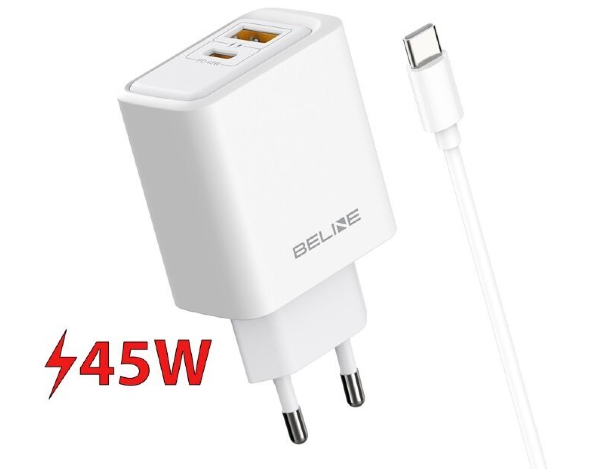Ładowarka sieciowa BELINE BLN2CB45C 45W Biały