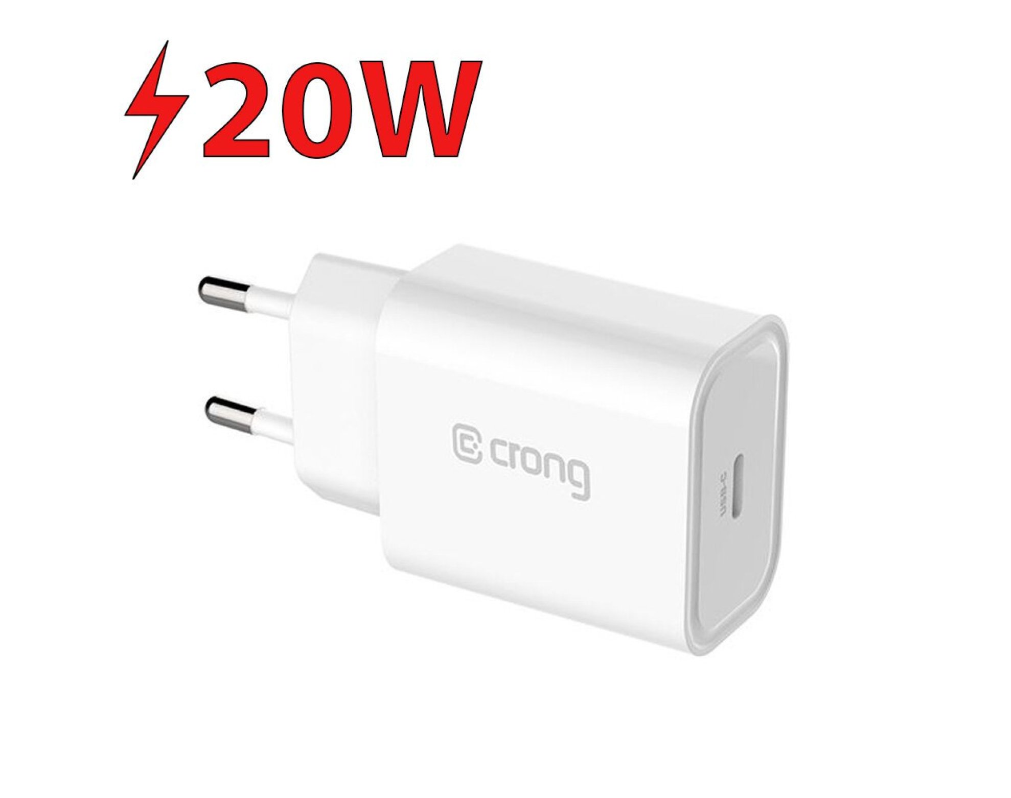 Ładowarka sieciowa CRONG Travel Charger 20W PD Biały