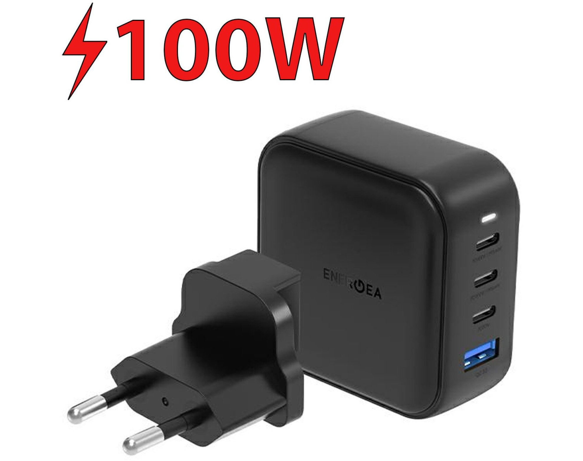 Ładowarka sieciowa ENERGEA Travelite GAN100 100W Czarny