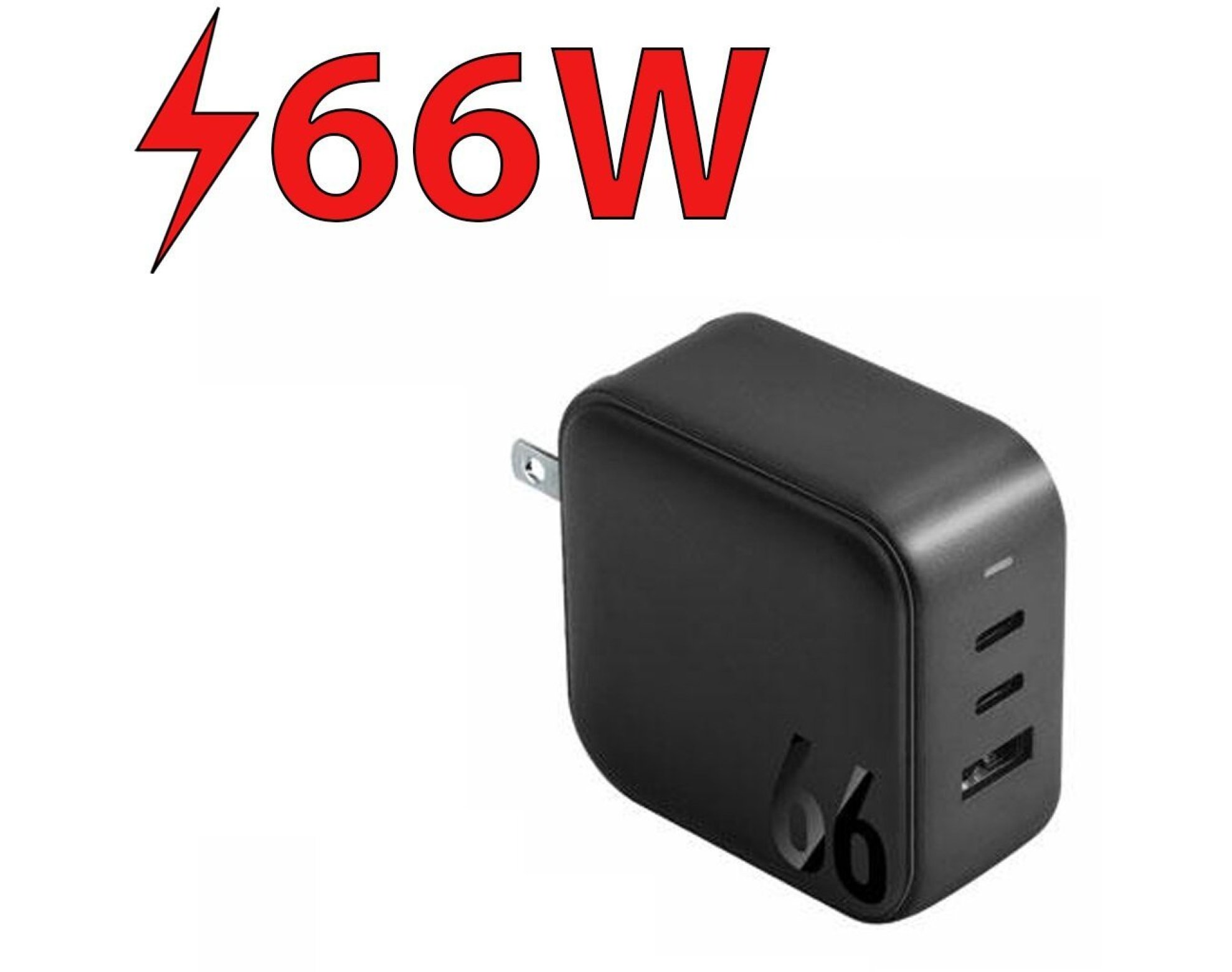 Ładowarka sieciowa ENERGEA Travelite GAN66 66W Czarny