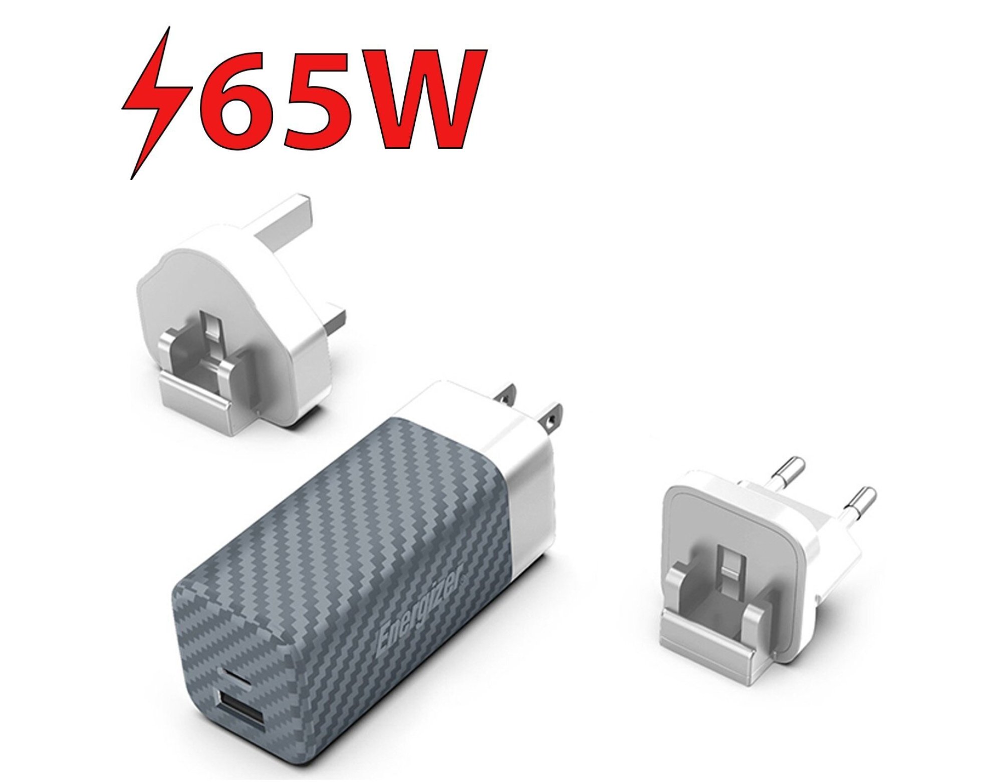 Ładowarka sieciowa ENERGIZER Ultimate Multiplug 65W Srebrny