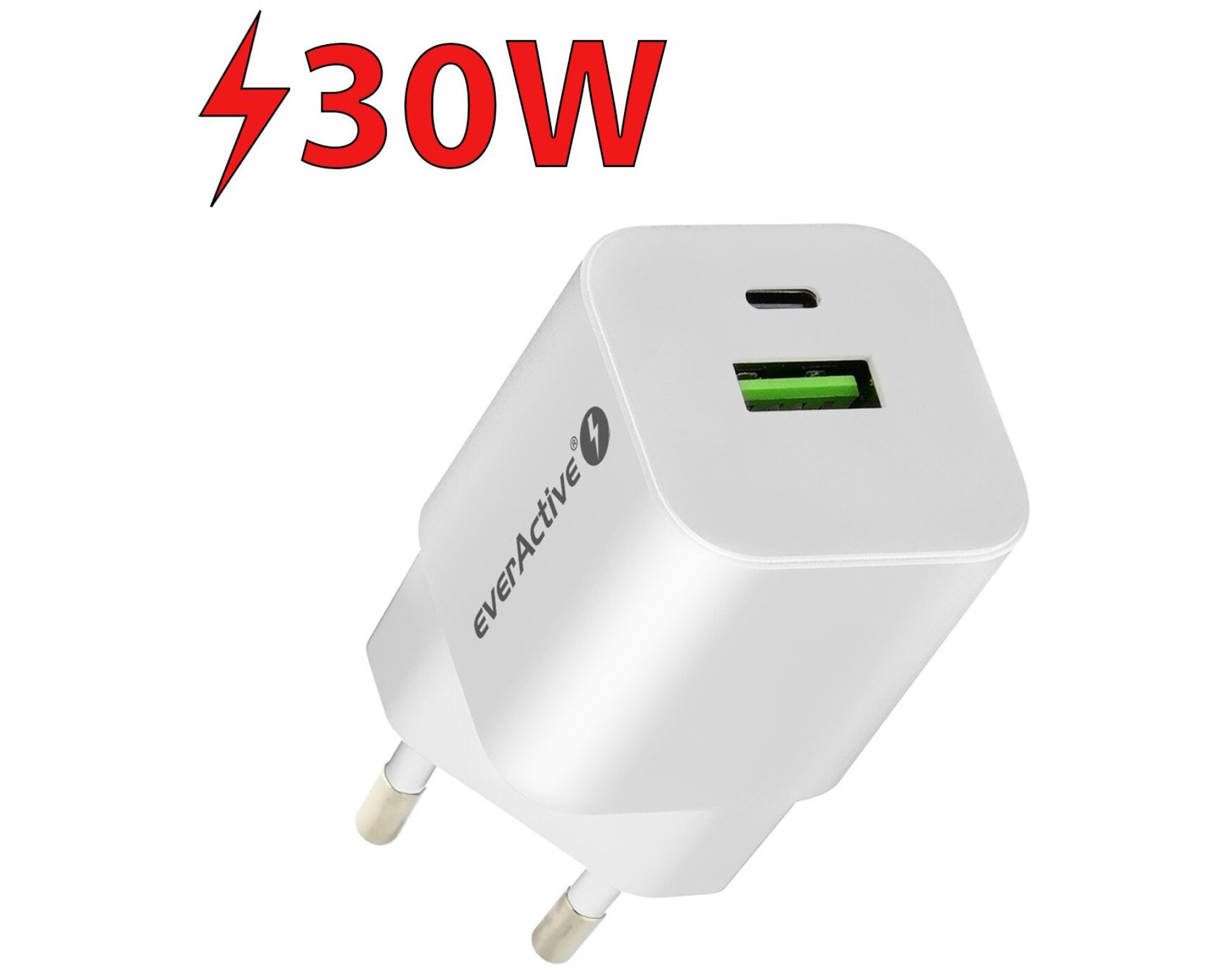 Ładowarka sieciowa EVERACTIVE SC-390Q 30W Biały