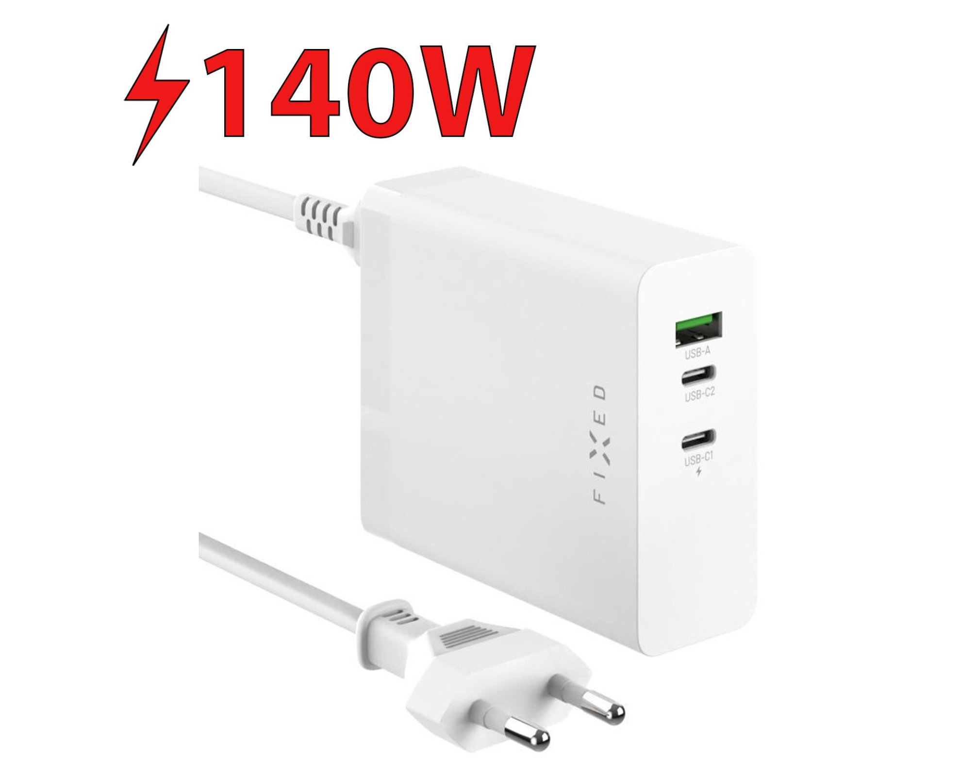 Ładowarka sieciowa FIXED Charging Station 140W Biały