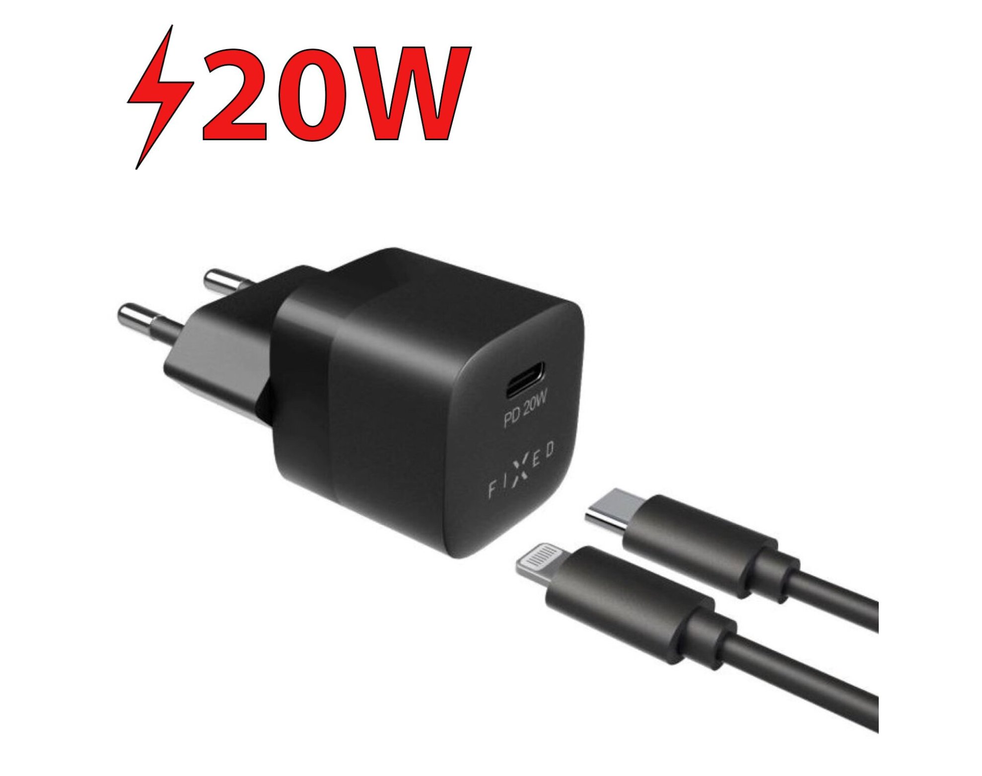 Ładowarka sieciowa FIXED FIXC20M-CL-BK 20W Czarny