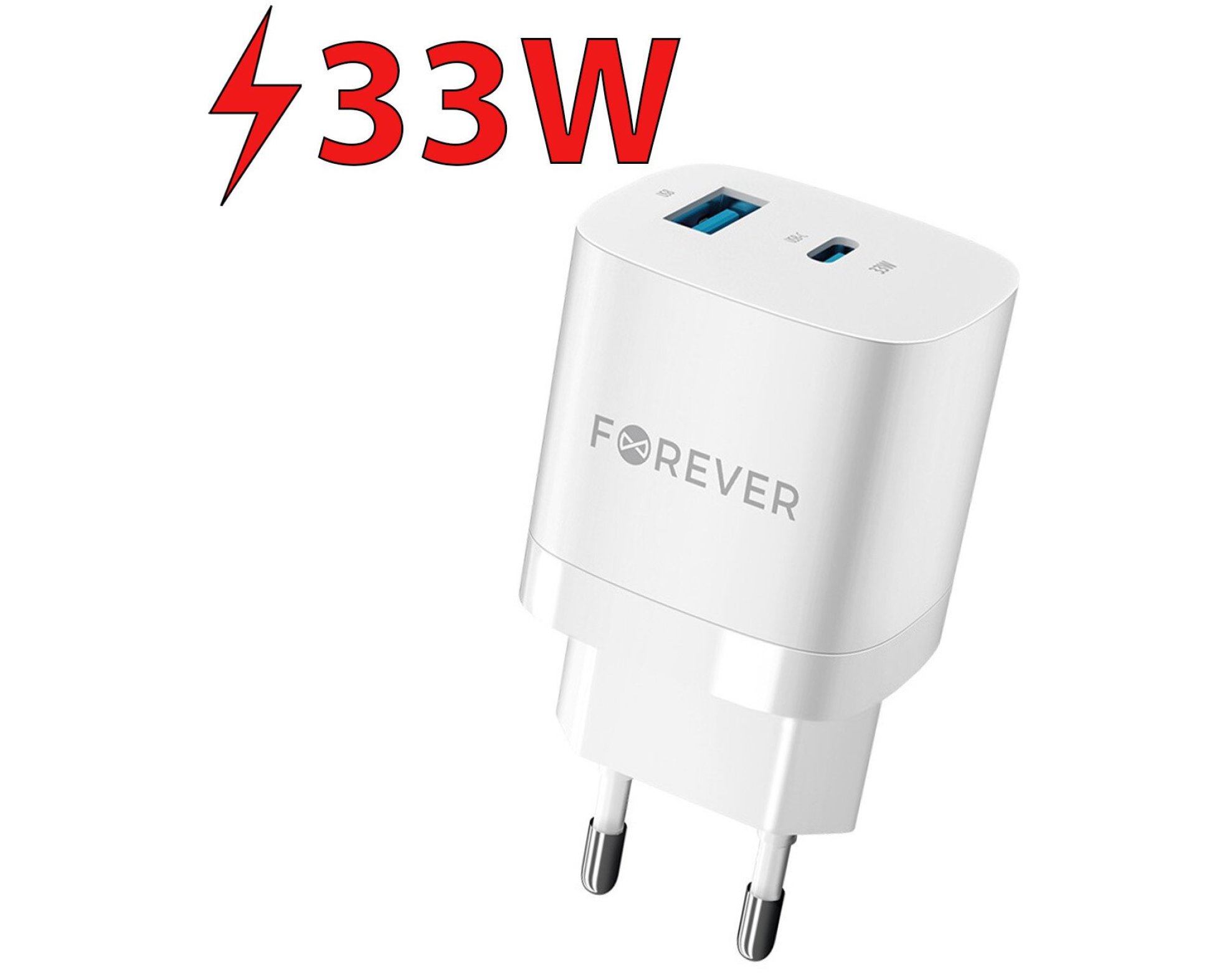 Ładowarka sieciowa FOREVER GaN PD QC TC-05 33W Biały