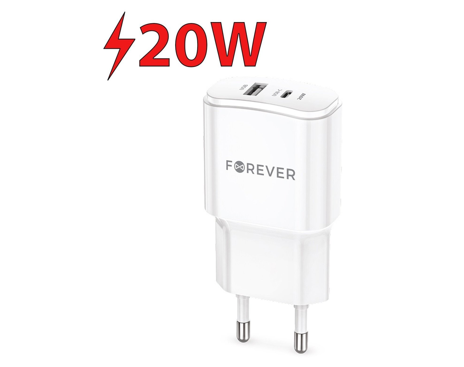 Ładowarka sieciowa FOREVER QC TC-01-20AC 20W Biały
