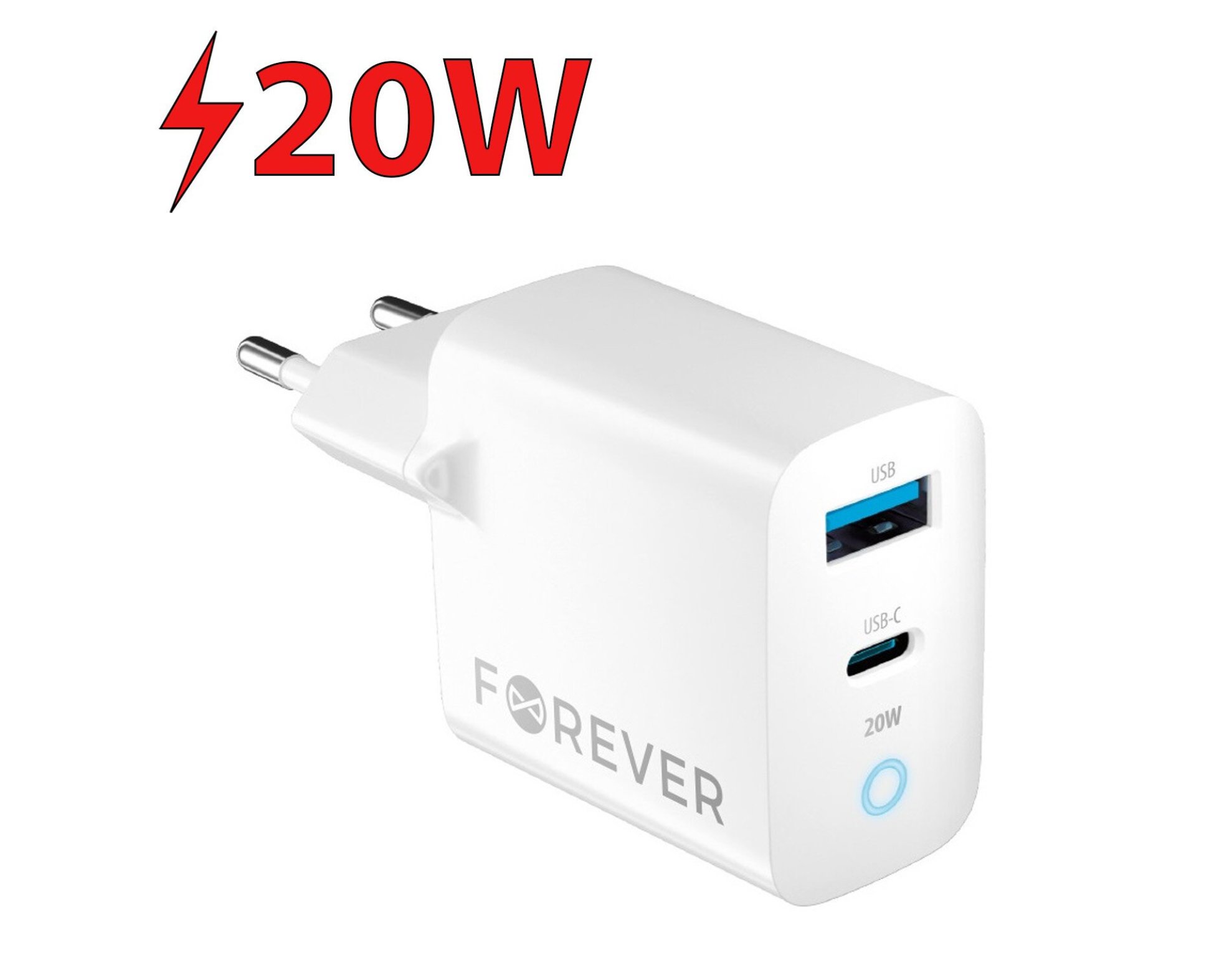Ładowarka sieciowa FOREVER TC-06-20AC 20W Biały