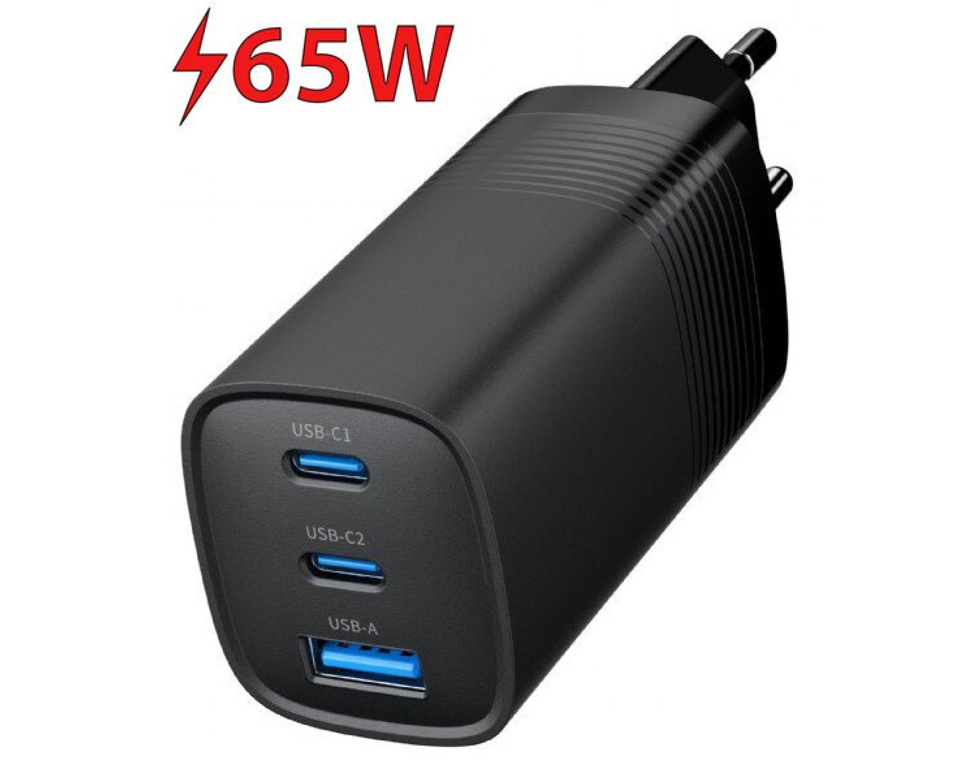 Ładowarka sieciowa GEMBIRD TA-UC-PDQC65-01-BK 65W Czarny