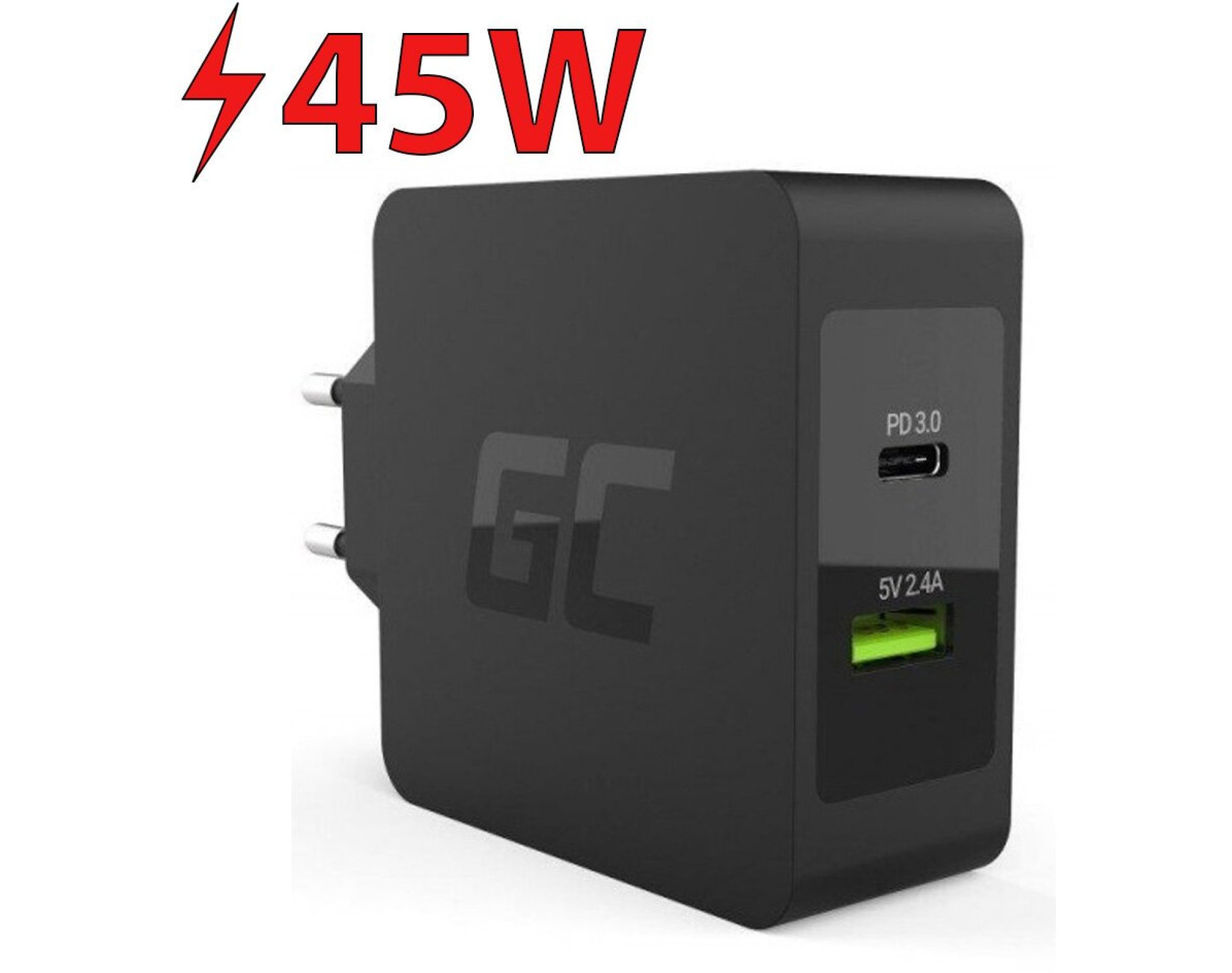 Ładowarka sieciowa GREENCELL CHAR10 USB-C 45W PD