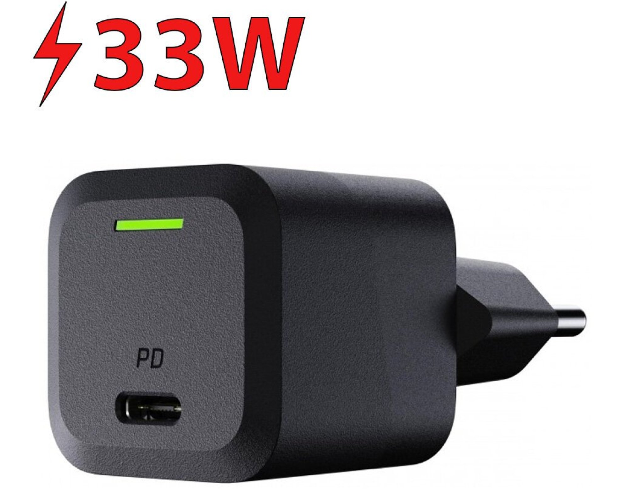 Ładowarka sieciowa GREENCELL PowerGaN CHARGC06 33W Czarny