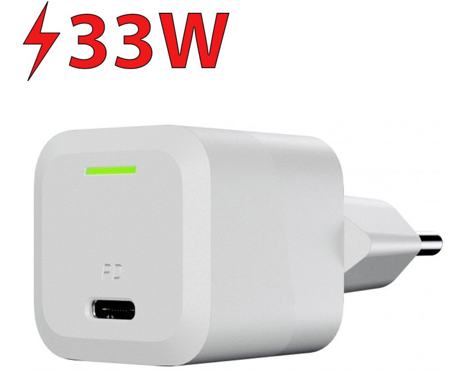 Ładowarka sieciowa GREENCELL PowerGaN CHARGC06W 33W Biały