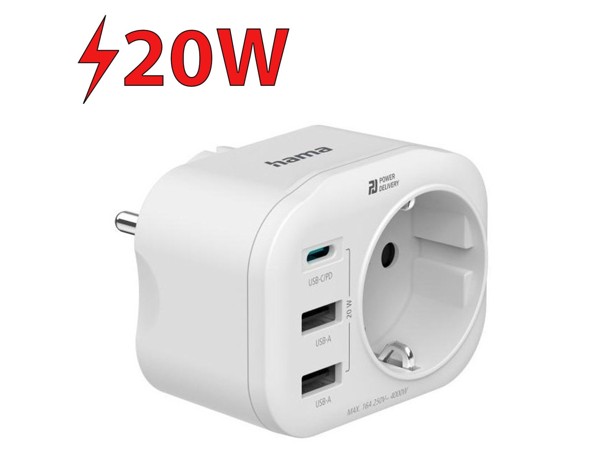 Ładowarka sieciowa HAMA 223342 20W Biały