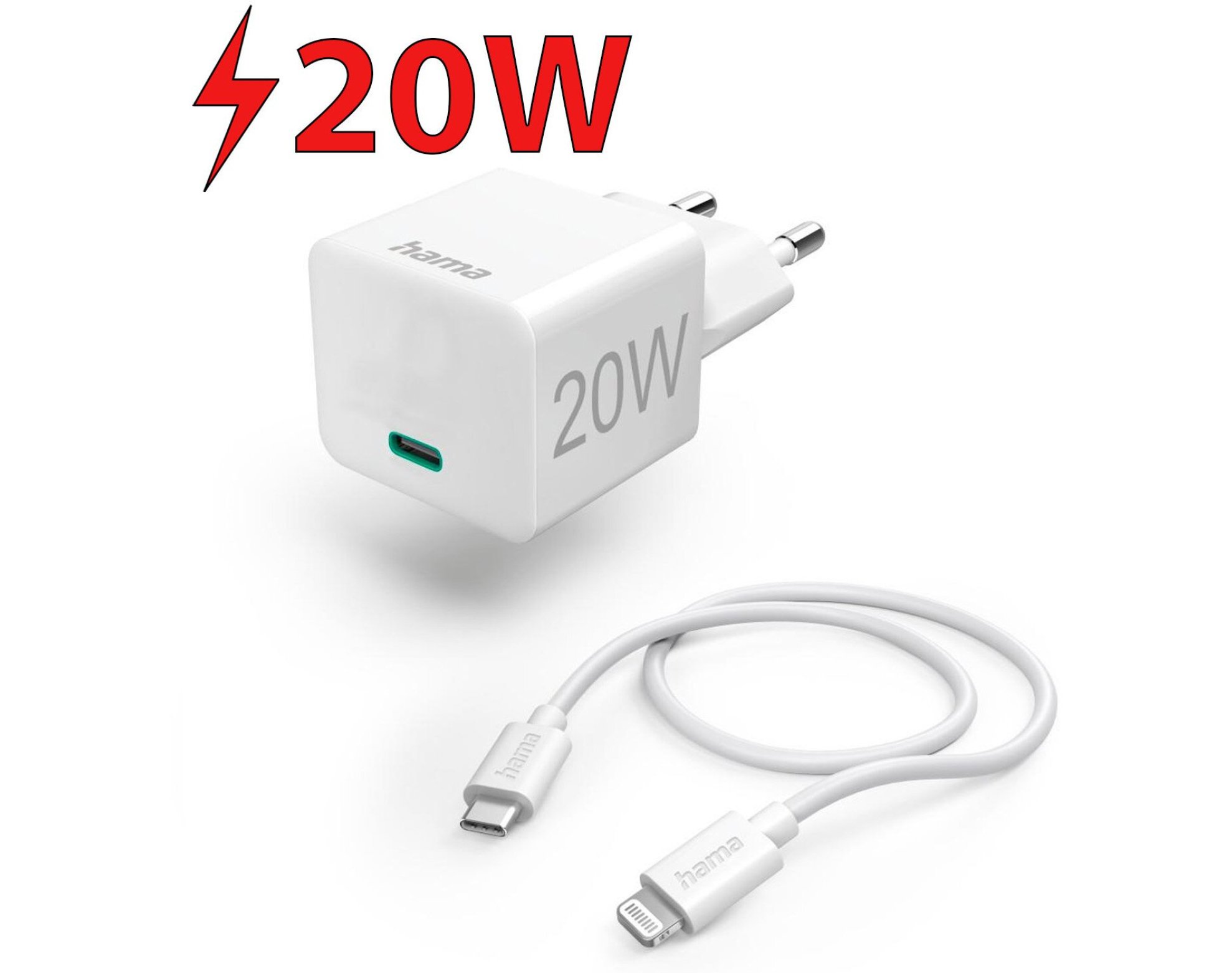 Ładowarka sieciowa HAMA Mini 201620 PD/Qualcomm® 20W Biały