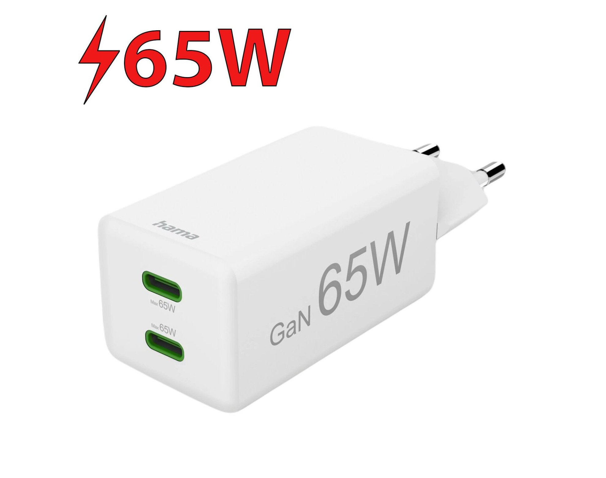 Ładowarka sieciowa HAMA Mini 65W GAN PD QC Biały