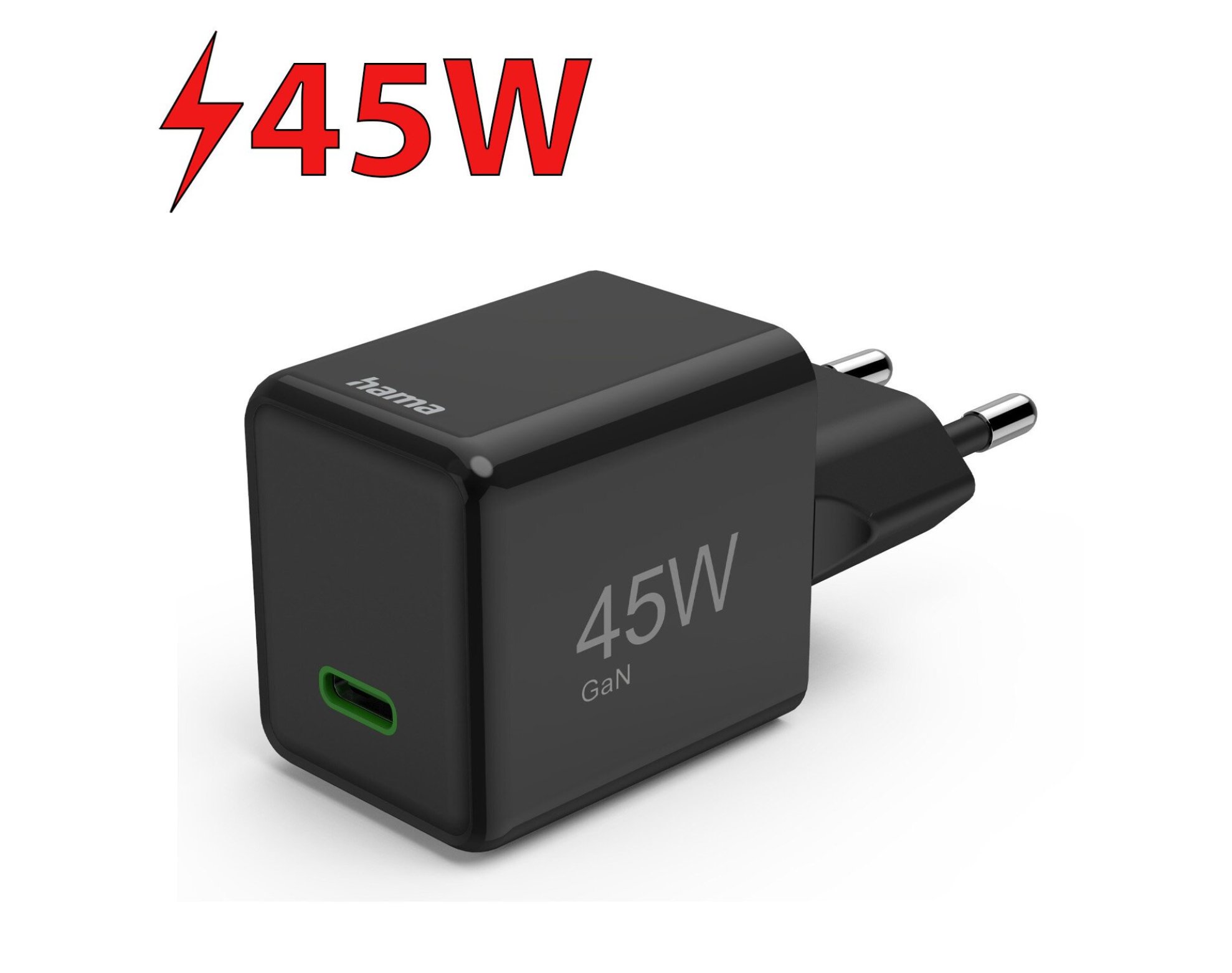 Ładowarka sieciowa HAMA SuperMini GaN PD/QC 45W Czarny