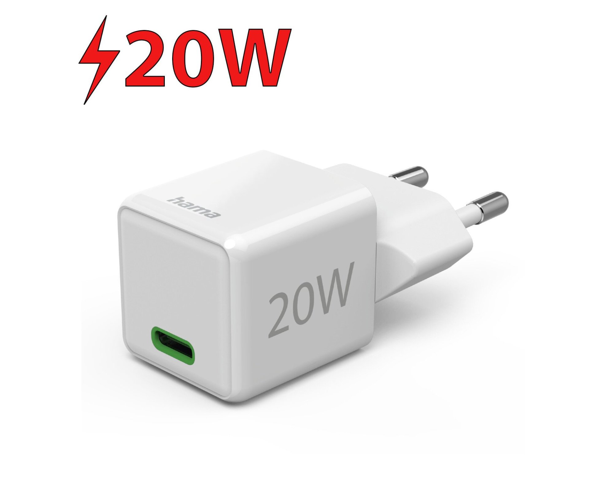 Ładowarka sieciowa HAMA Supermini PD/QC 20W Biały