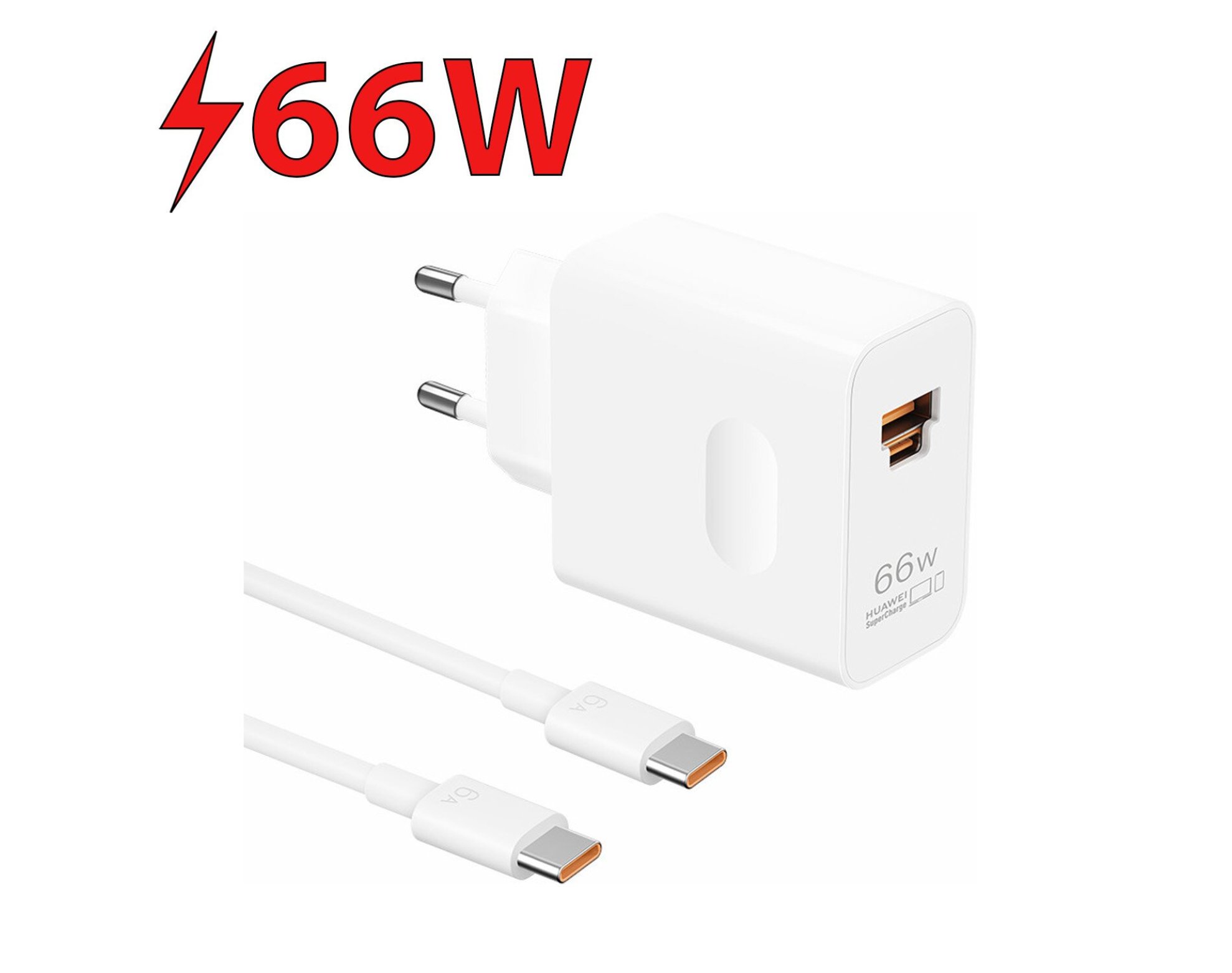 Ładowarka sieciowa HUAWEI SuperCharge 66W Biały + Kabel USB-C