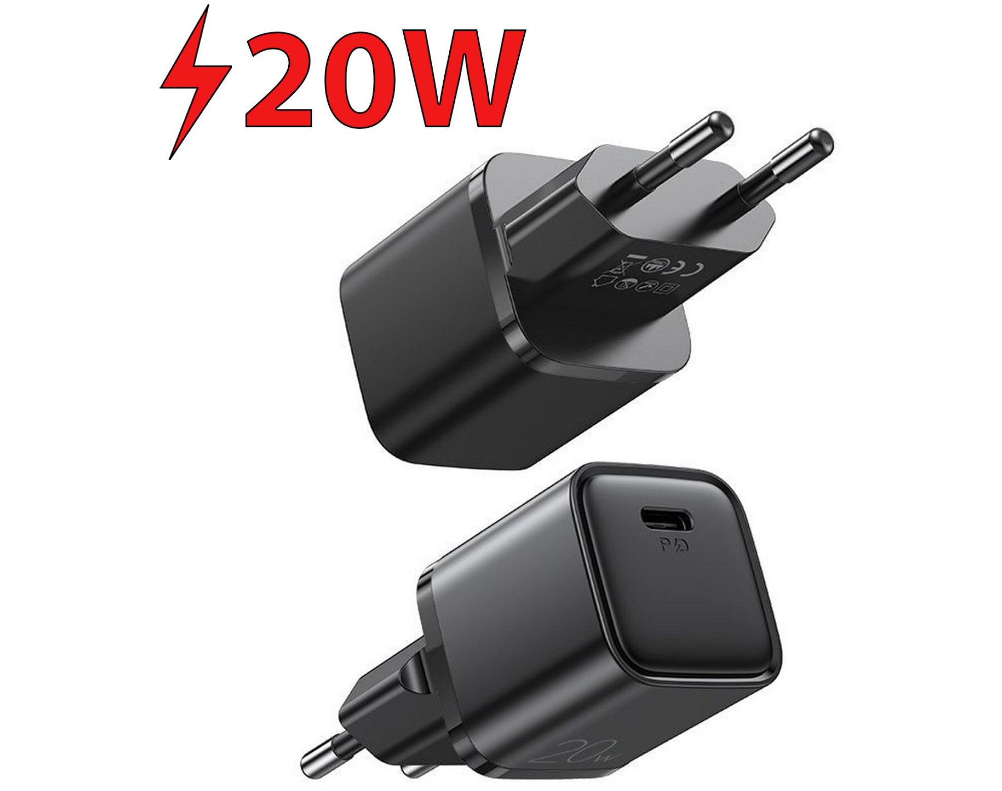 Ładowarka sieciowa JOYROOM L-P202 PD20W/QC3.0 Czarny 20W