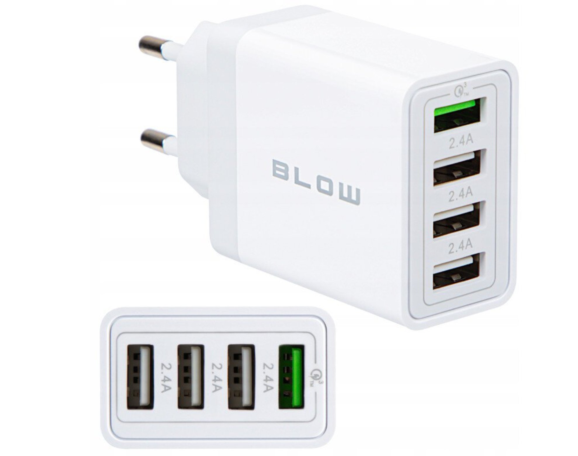 Ładowarka sieciowa kostka gniazdo szybkie ładowanie BLOW 4xUSB Quick Charge 3.0 30W