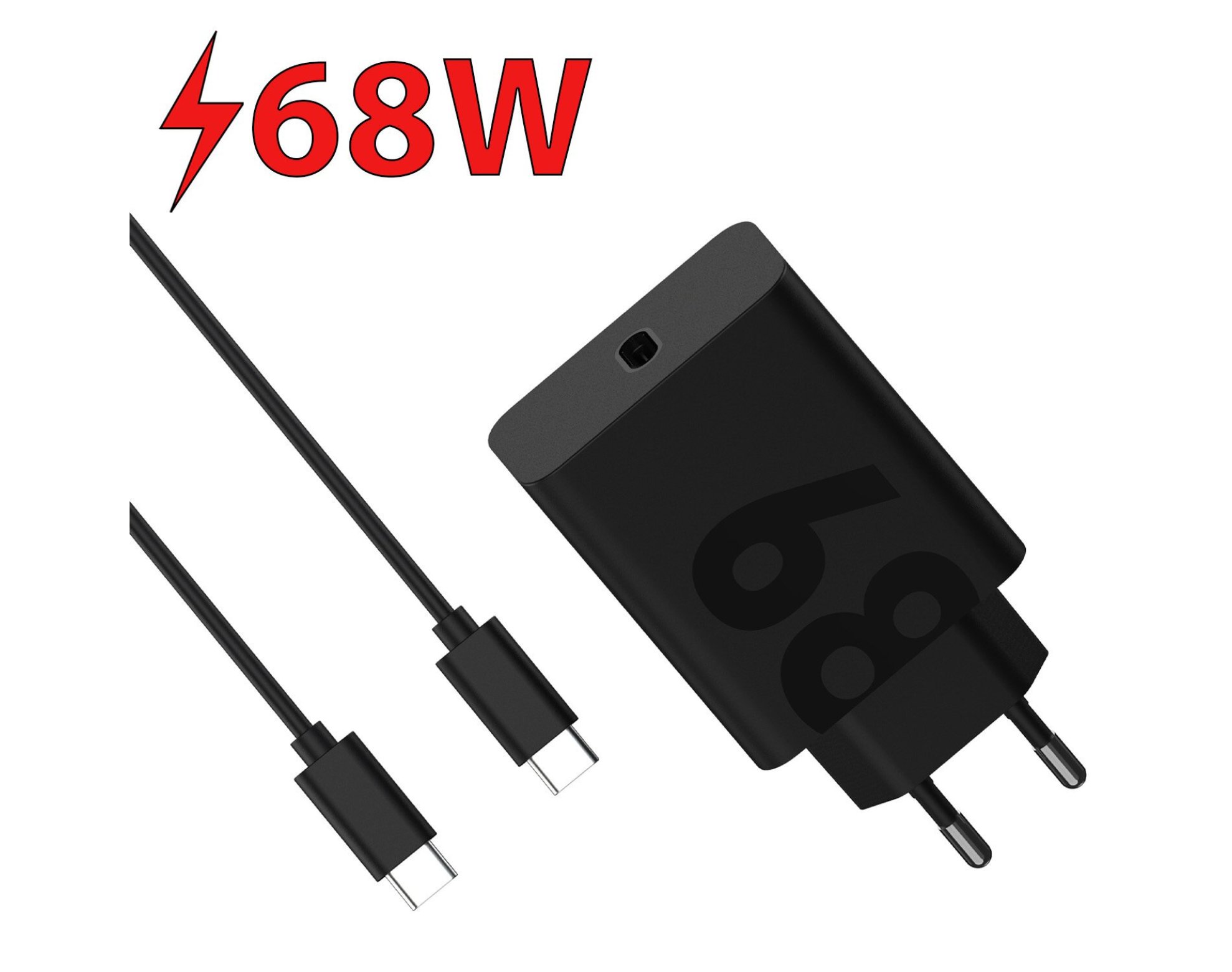 Ładowarka sieciowa MOTOROLA TurboPower PD 68W + Kabel USB-C - USB-C Czarny