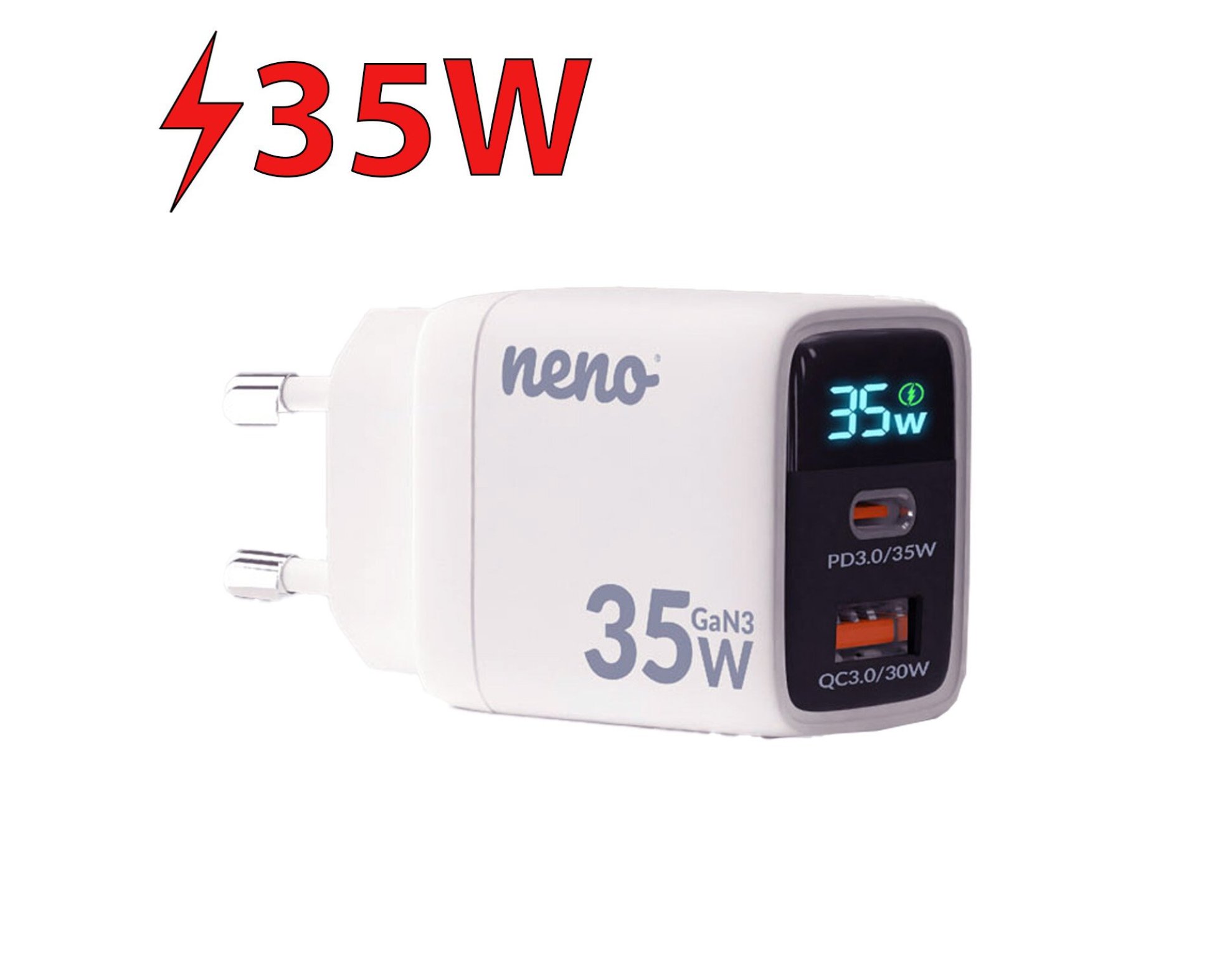 Ładowarka sieciowa NENO 35W GaN3 Biały