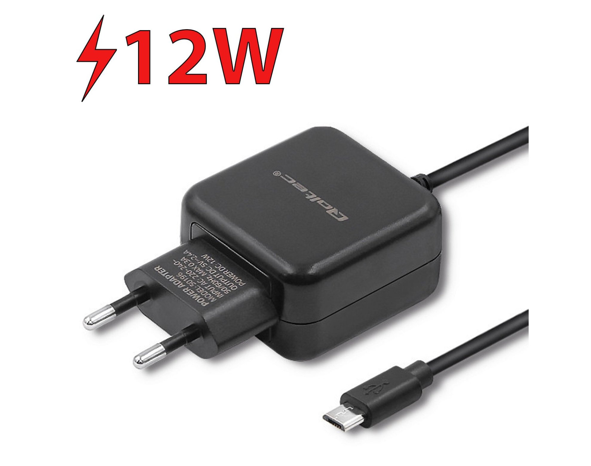 Ładowarka sieciowa QOLTEC 50196 12W Czarny
