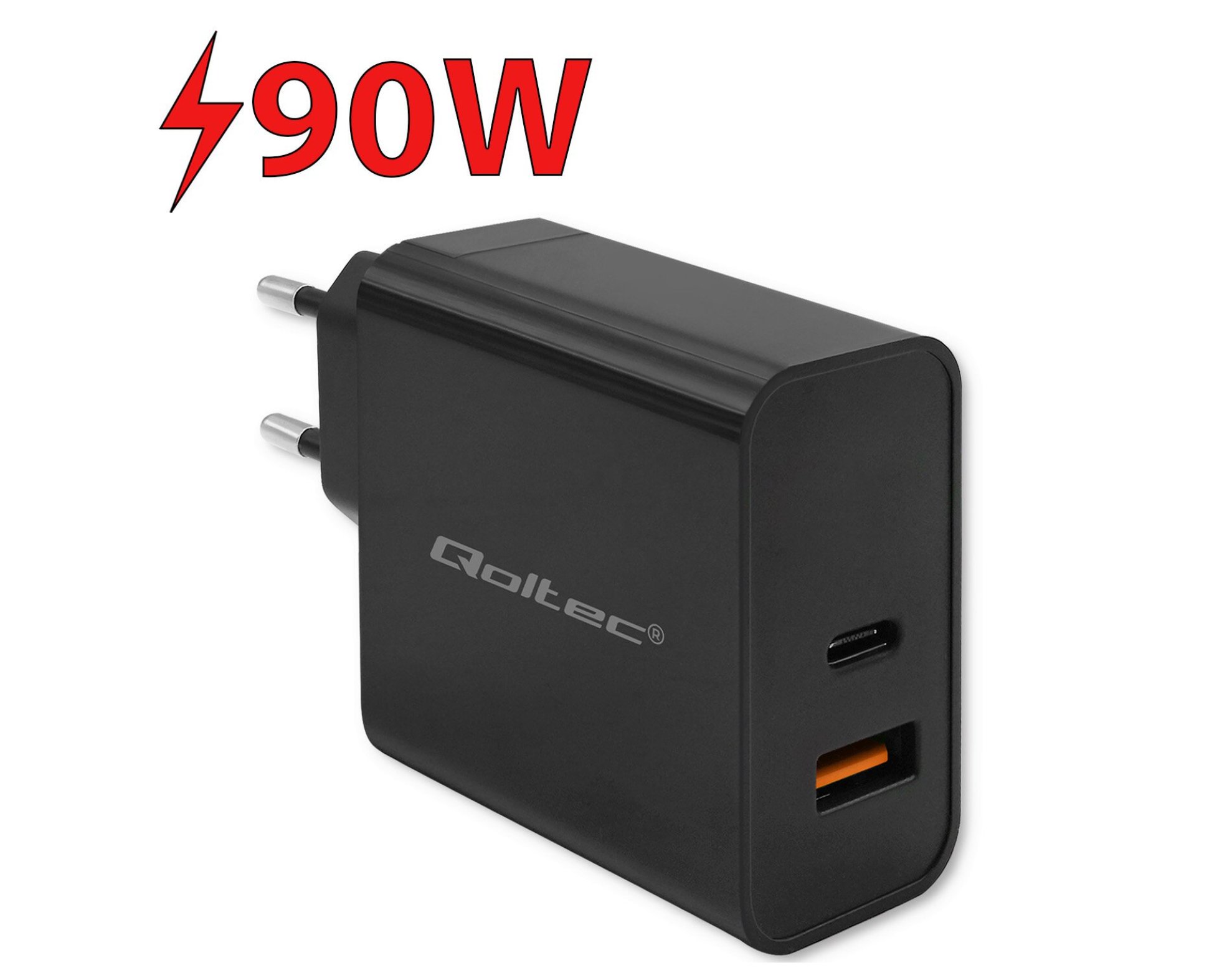 Ładowarka sieciowa QOLTEC Super Quick PD 90W Czarny