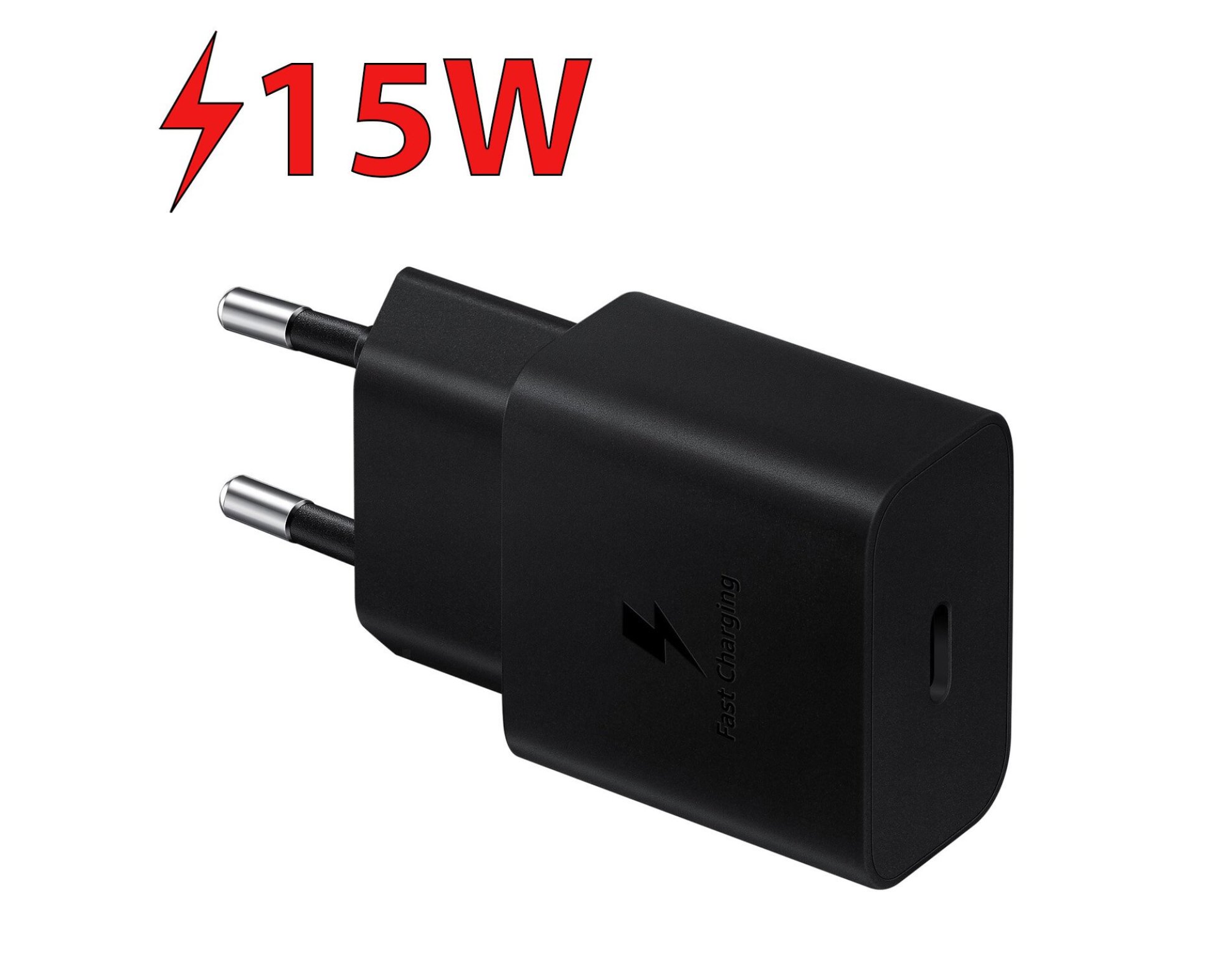 Ładowarka sieciowa SAMSUNG EP-T1510 15W Czarny + Kabel USB Typ-C