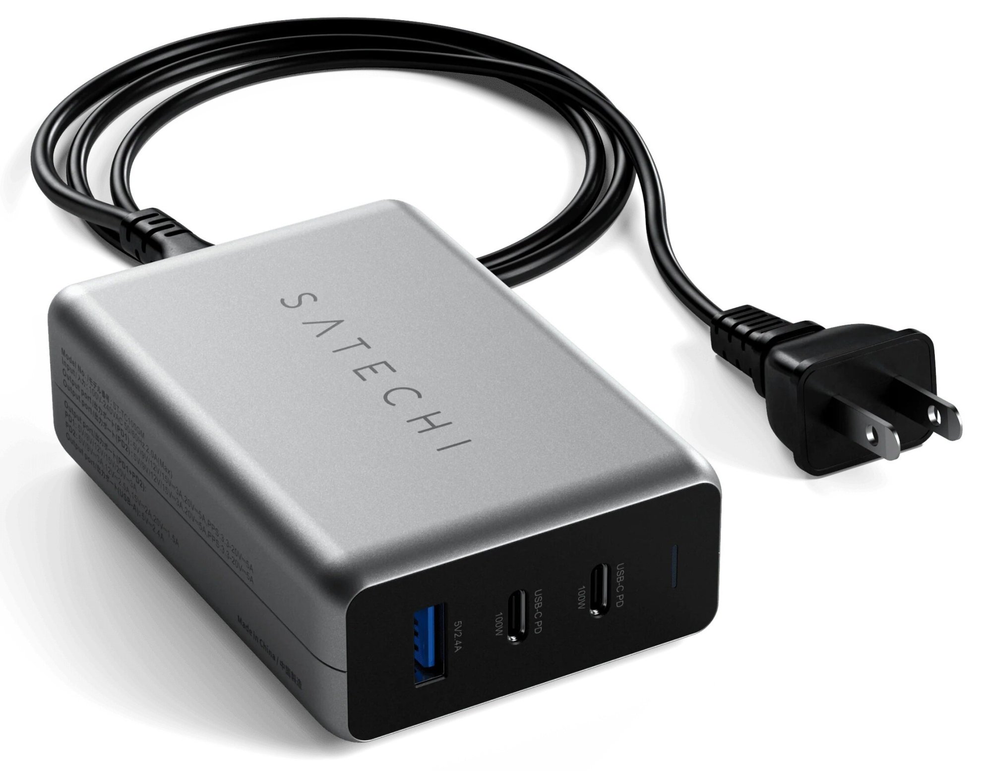 Ładowarka sieciowa SATECHI STTC100GMEU GaN 100W Szary