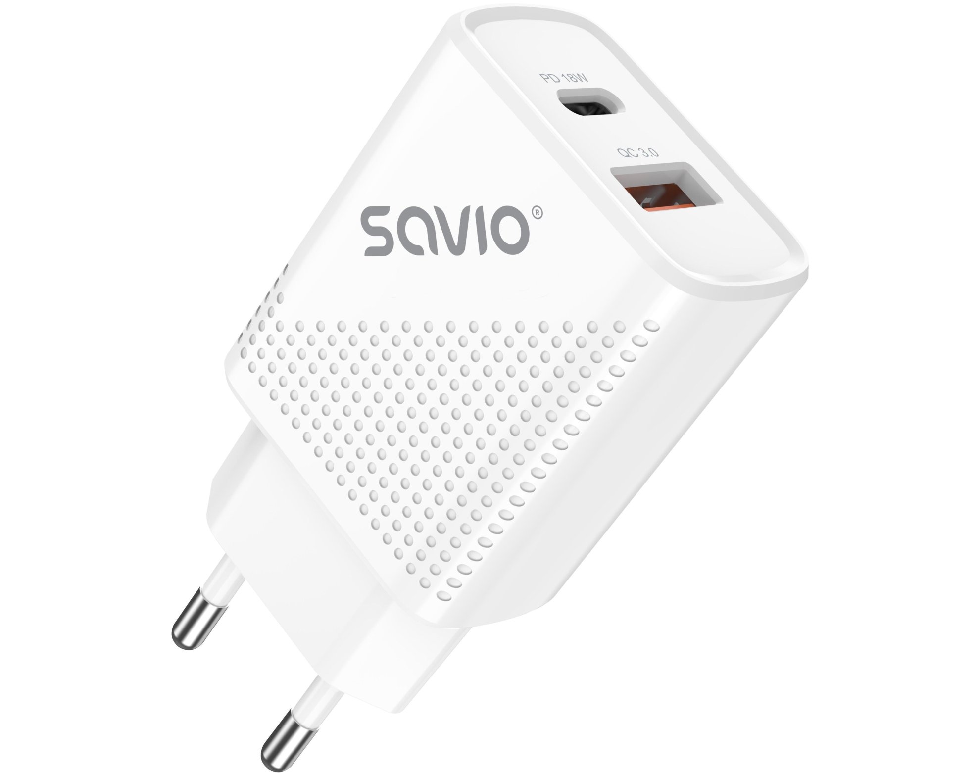 Ładowarka sieciowa SAVIO LA-05 Quick Charge 3.0 18W Biały