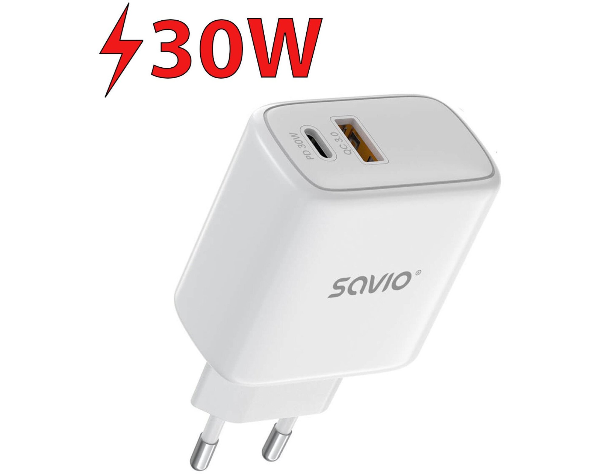 Ładowarka sieciowa SAVIO LA-06 30W Biały