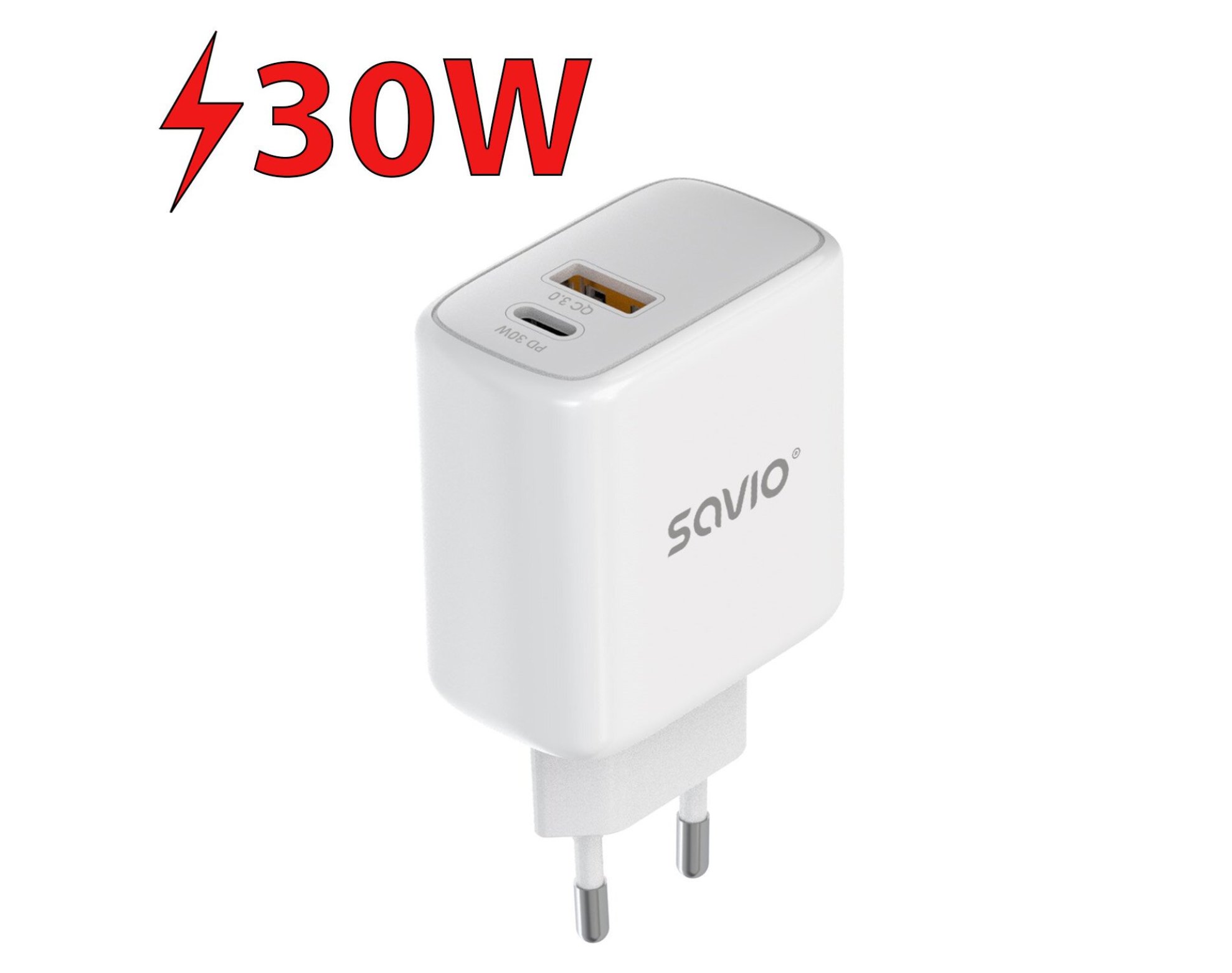 Ładowarka sieciowa SAVIO LA-10 30W Biały