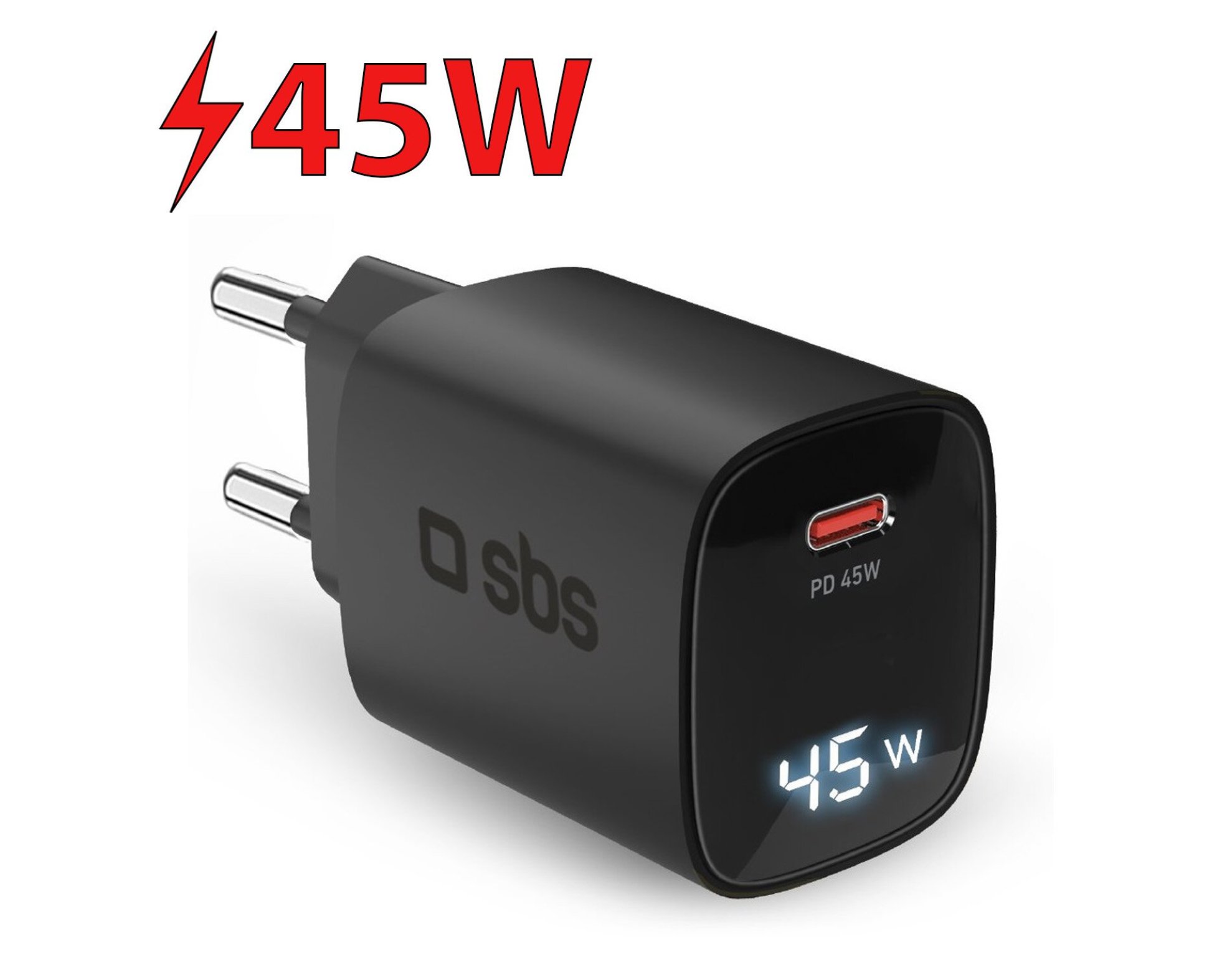 Ładowarka sieciowa SBS GaN 45W Czarny