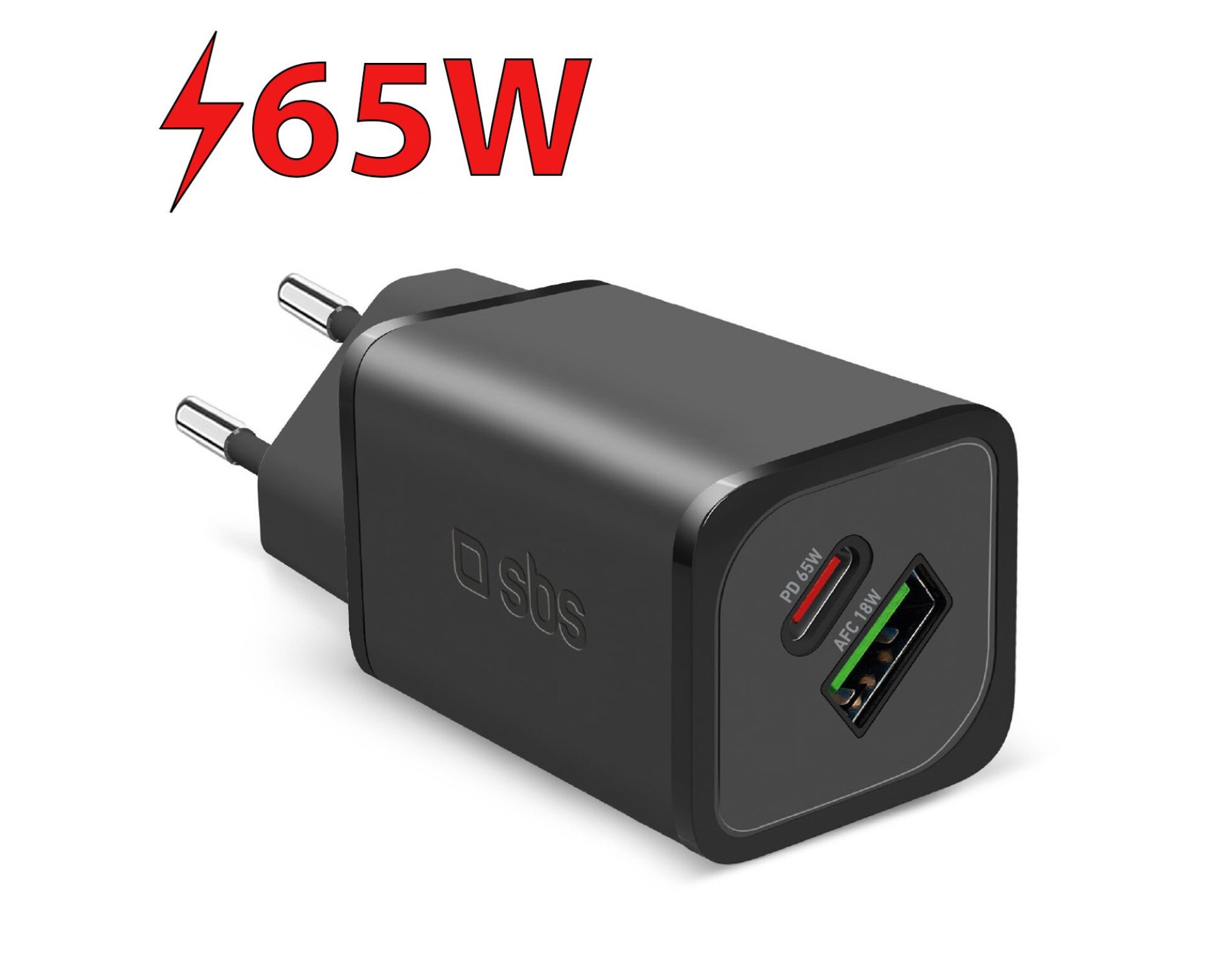 Ładowarka sieciowa SBS Nano GaN 65W Czarny