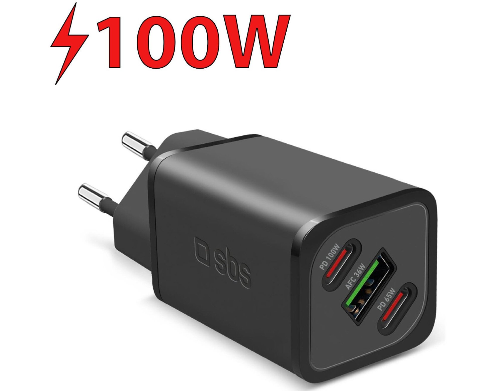 Ładowarka sieciowa SBS NanoTube Charger 100W Czarny